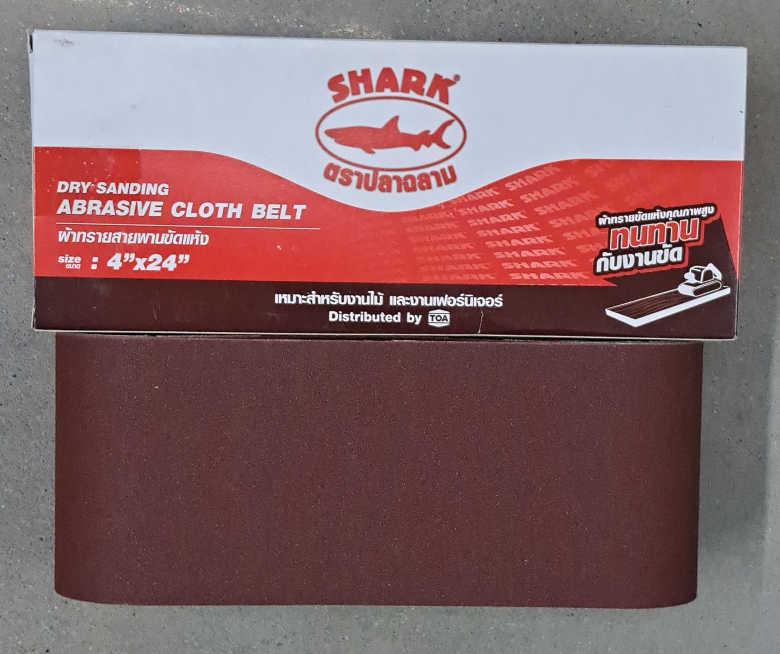 ฉลามผ้าทรายสายพานขัดแห้ง 24" #180