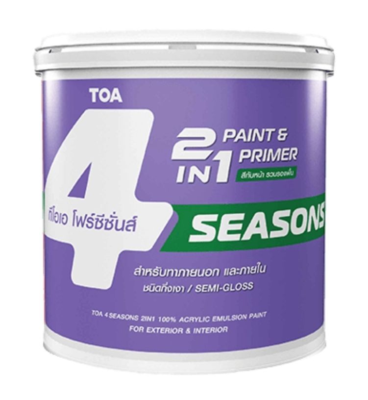 โฟร์ซีซั่นส์ 2IN1 สีน้ำ กึ่งเงา ภายนอก 9 ลิตร เบส B
