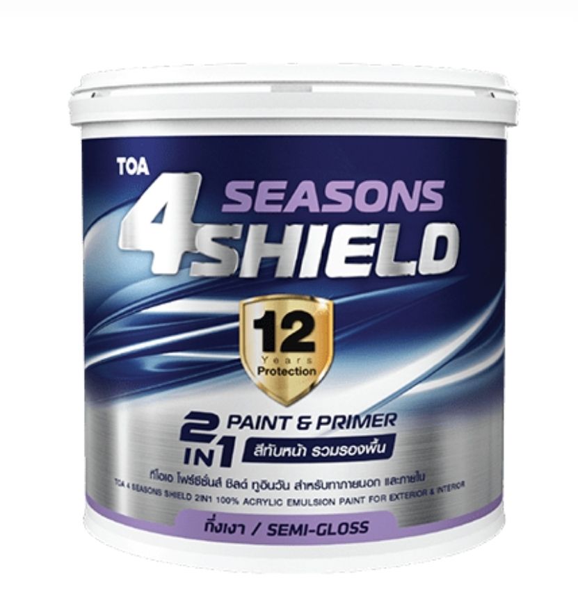 โฟร์ซีซันส์ ชิลด์ 2IN1 สีน้ำ กึ่งเงา-ภายนอก 2.5 กล. เบส A #000A