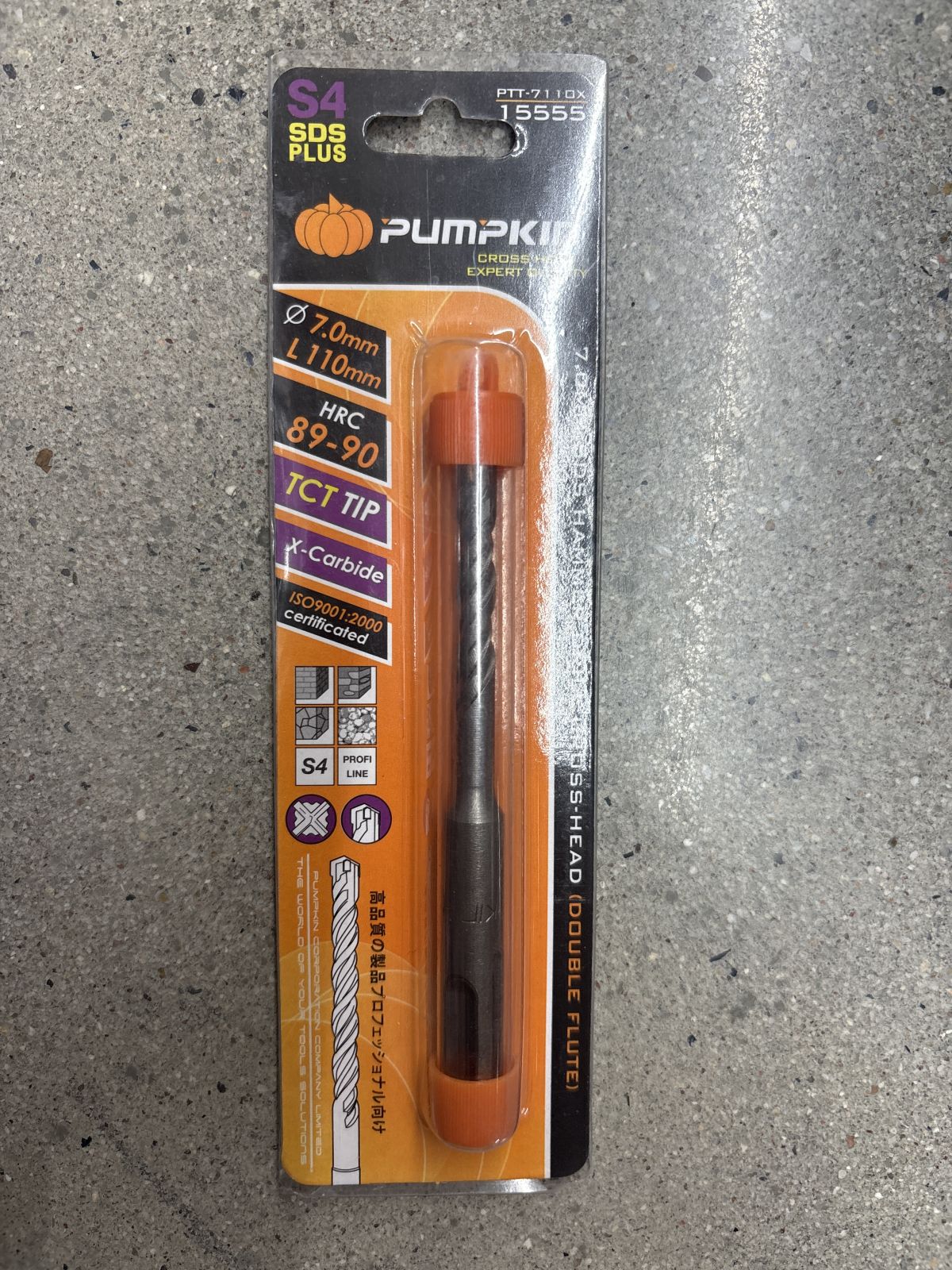 15553 ดอกสว่านโรตารี่ หัวแฉก 6.5*110 mm PUMPKIN