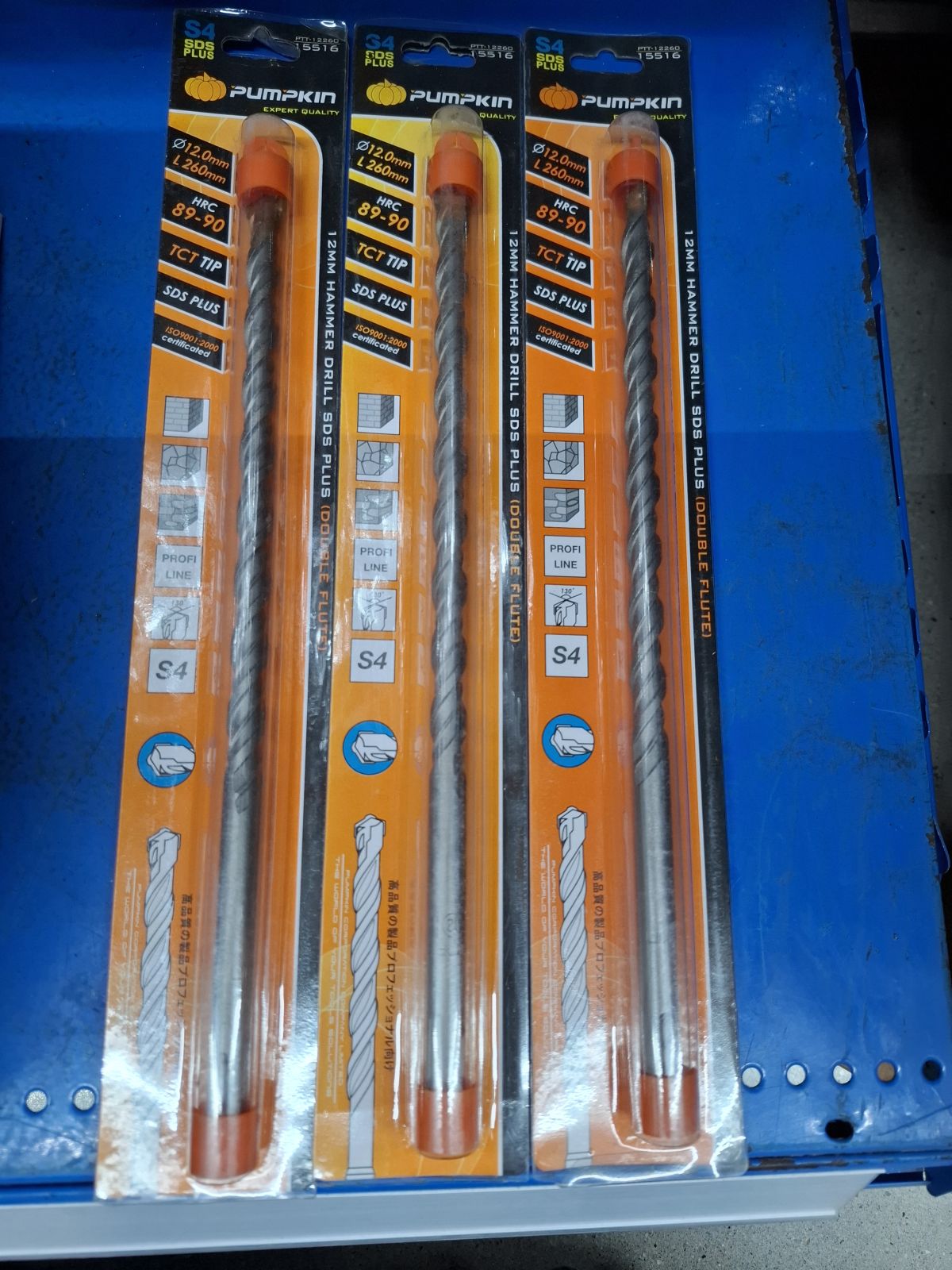 15516 ดอกสว่านโรตารี่ 12*260 mm PUMPKIN