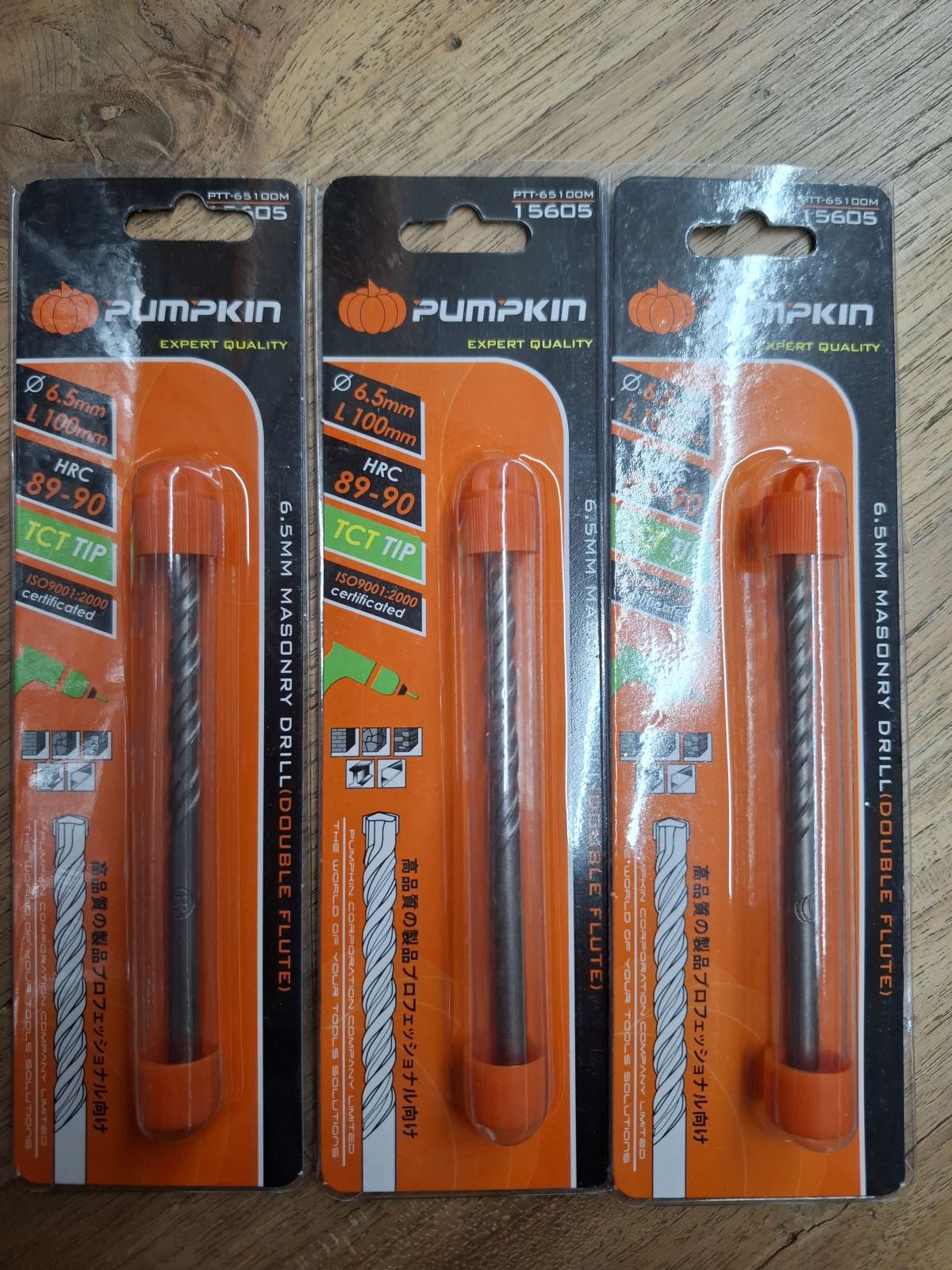 15605 ดอกสว่านเจาะปูนแกนกลม 6.5x100 PUMPKIN