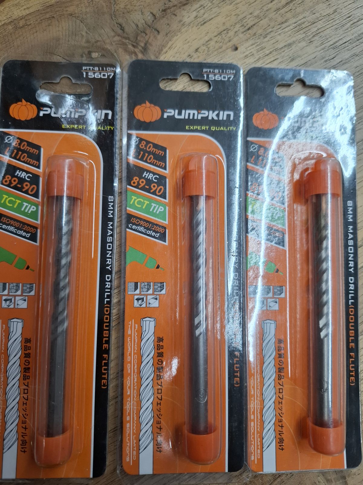 15607 ดอกสว่านเจาะปูนแกนกลม 8x110 PUMPKIN