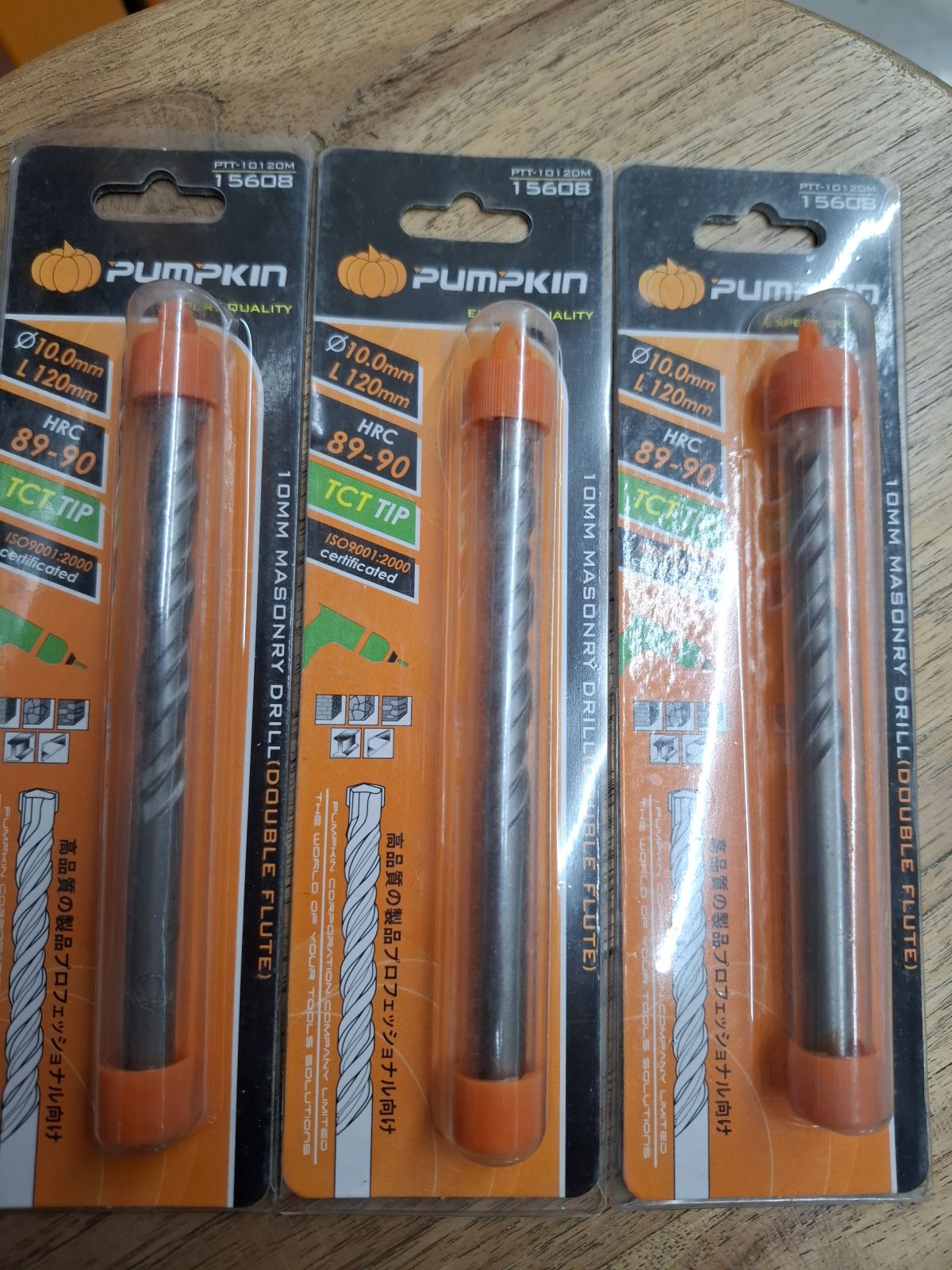 15608  ดอกสว่านเจาะปูนแกนกลม 10x120 PUMPKIN