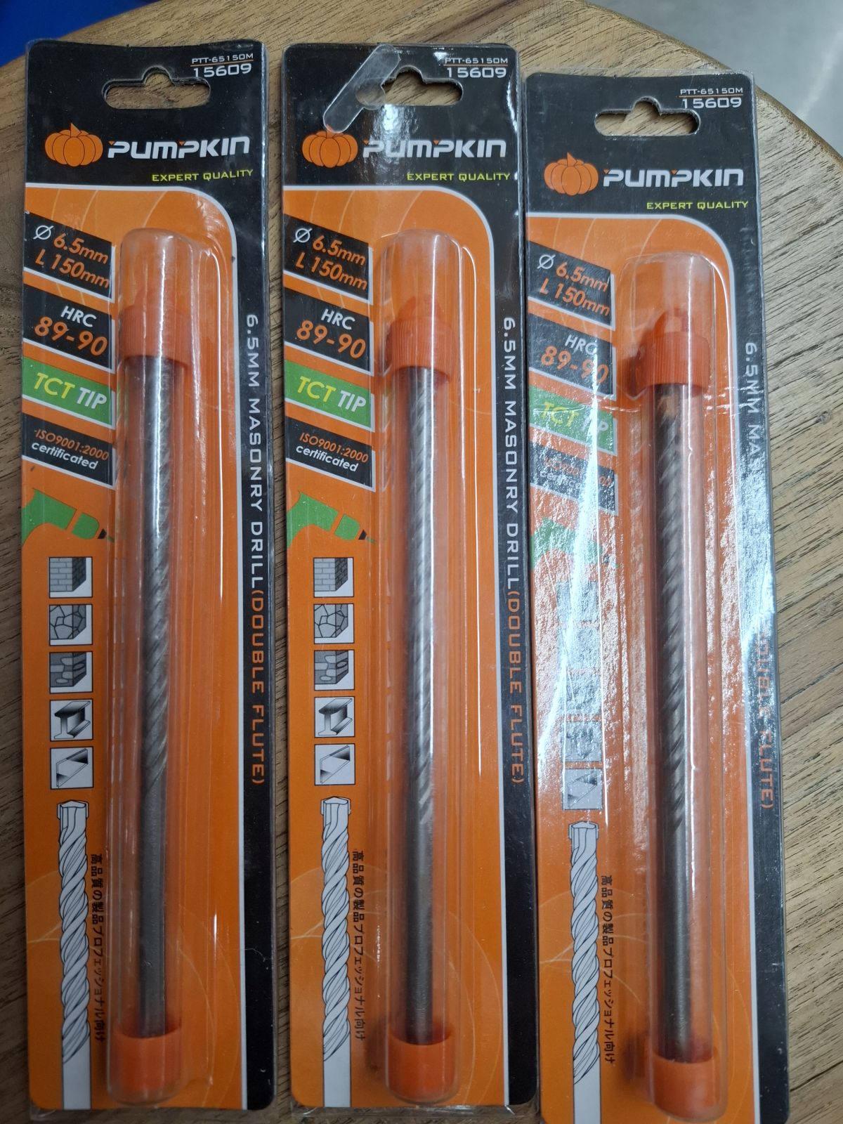 15609 ดอกสว่านเจาะปูนแกนกลม 6.5x150 PUMPKIN