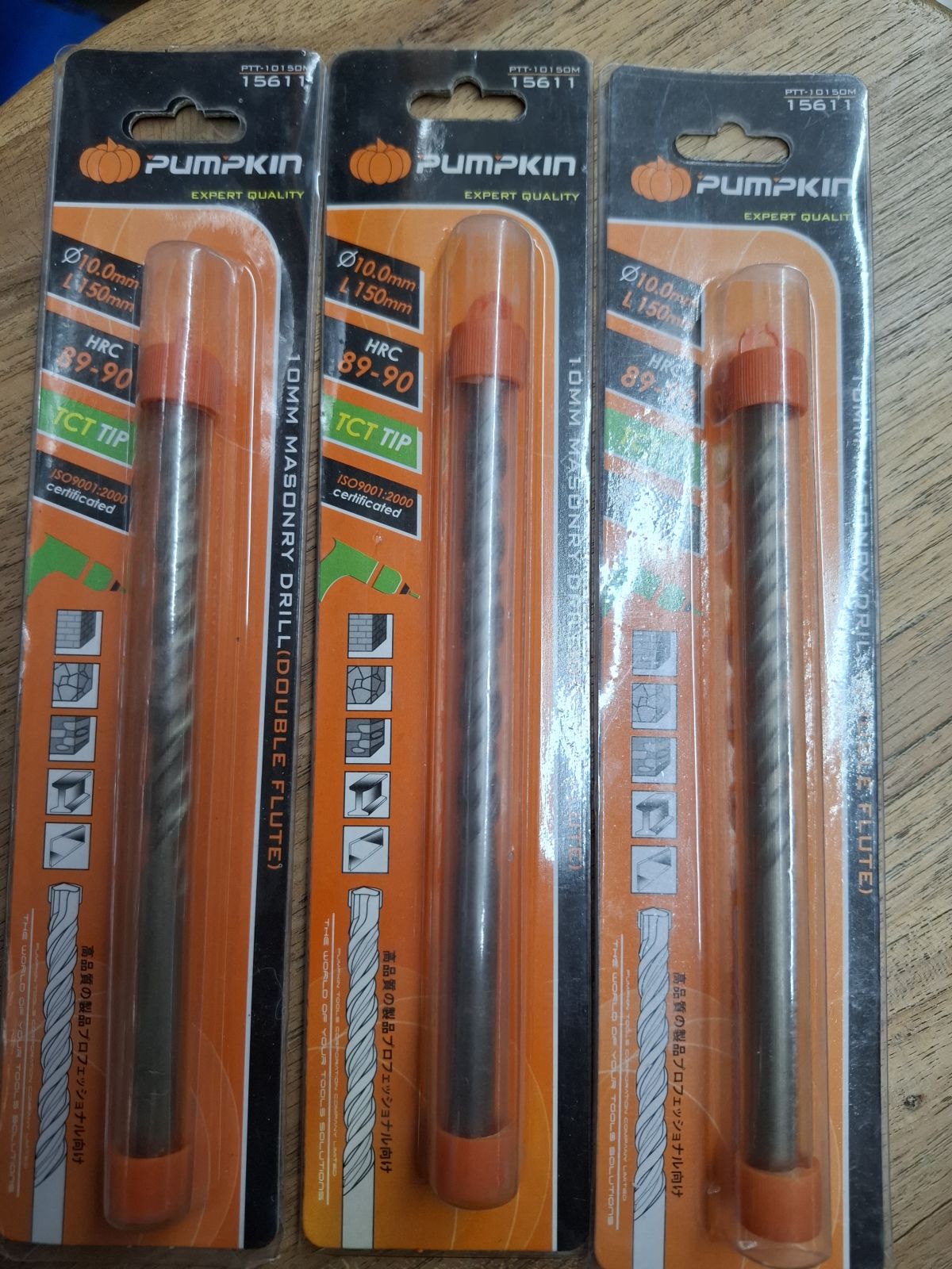 15611  ดอกสว่านเจาะปูนแกนกลม 10x150 PUMPKIN