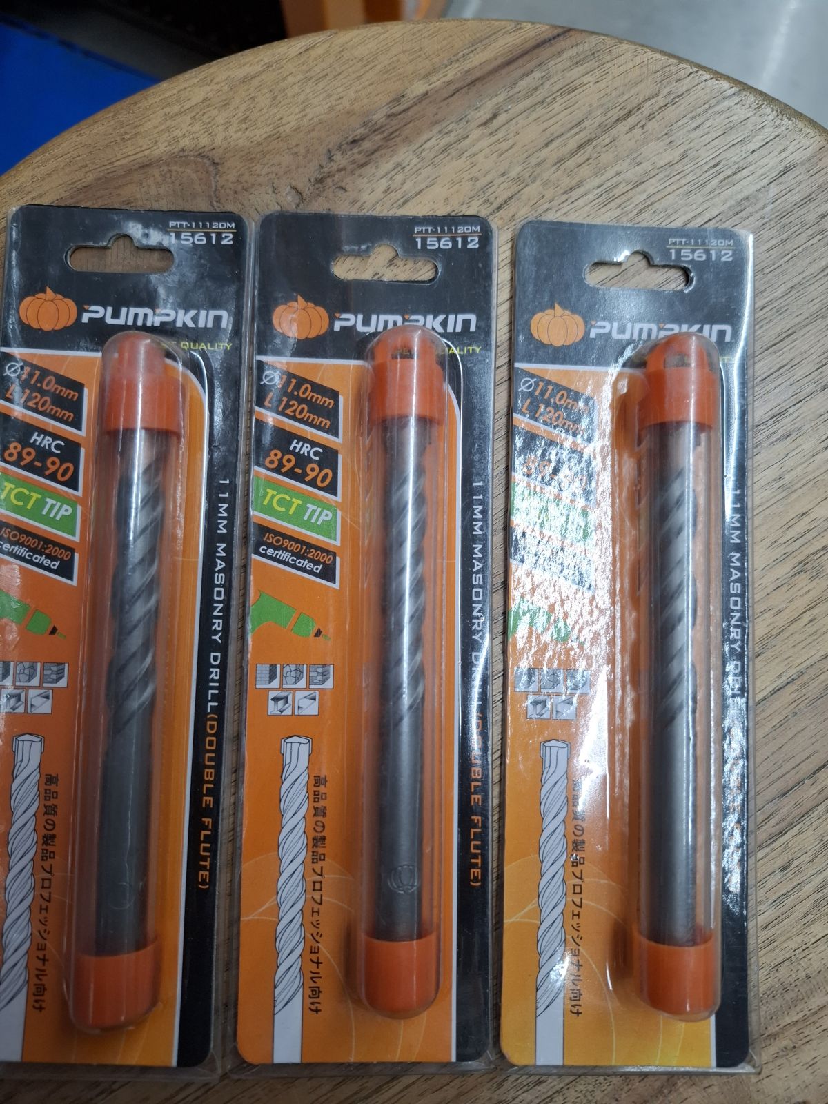 15612  ดอกสว่านเจาะปูนแกนกลม 11x120 PUMPKIN