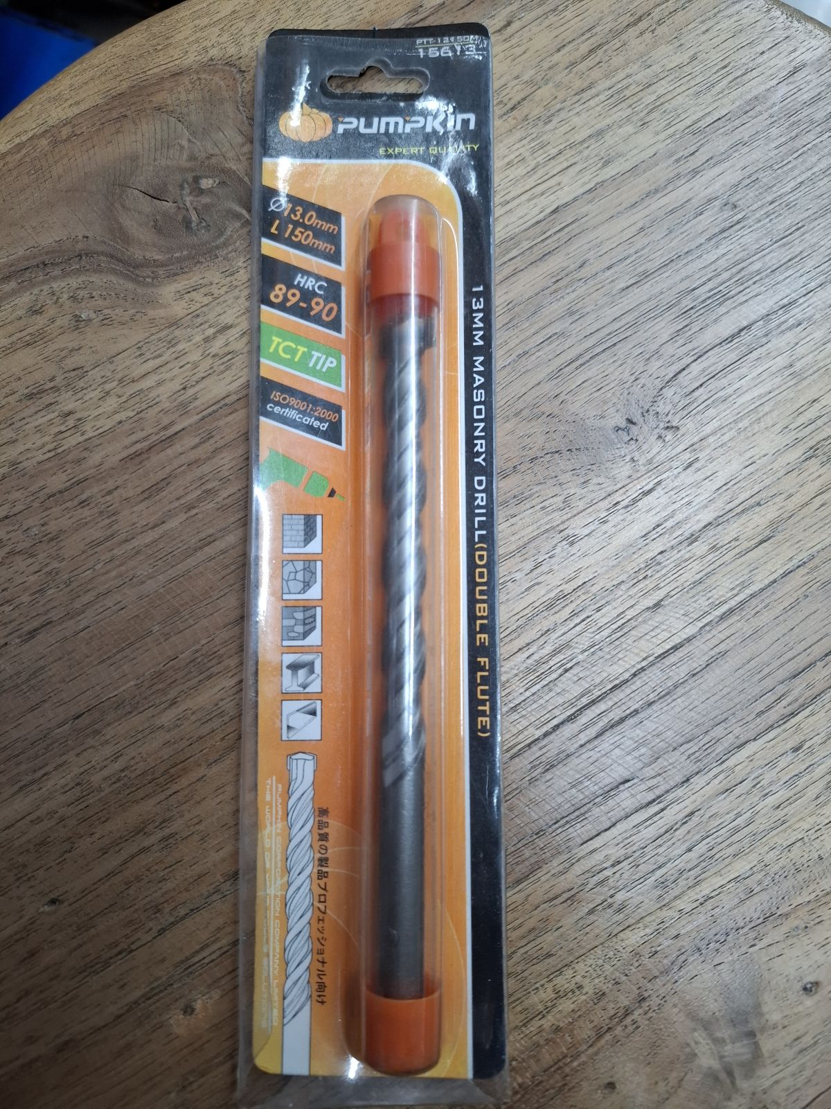 15613  ดอกสว่านเจาะปูนแกนกลม 13x150 PUMPKIN