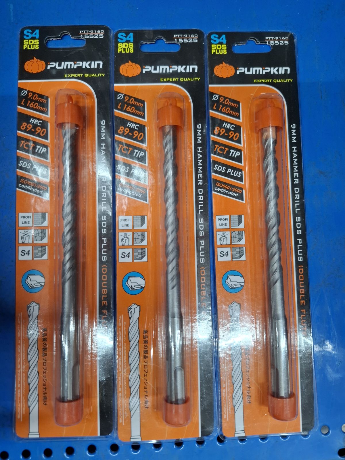 15525 ดอกสว่านโรตารี่ 9*160mm PUMPKIN