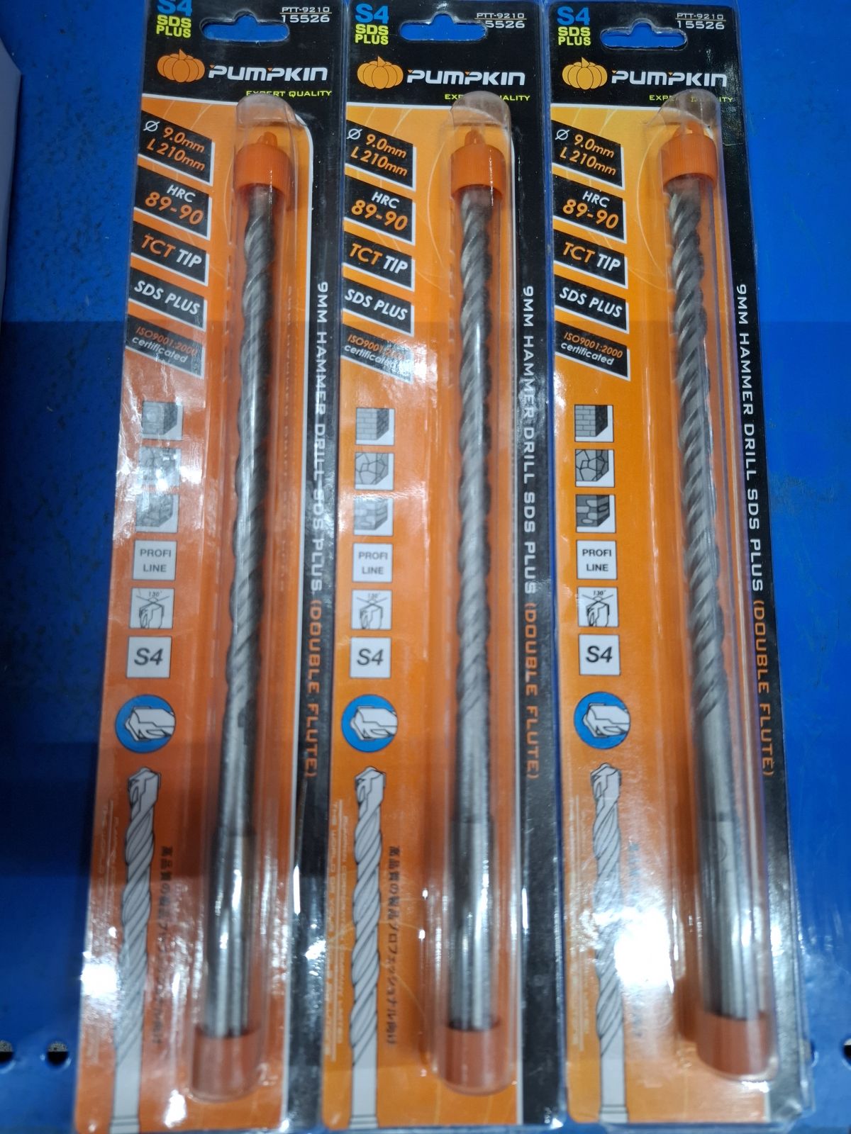 15526 ดอกสว่านโรตารี่ 9*210mm PUMPKIN