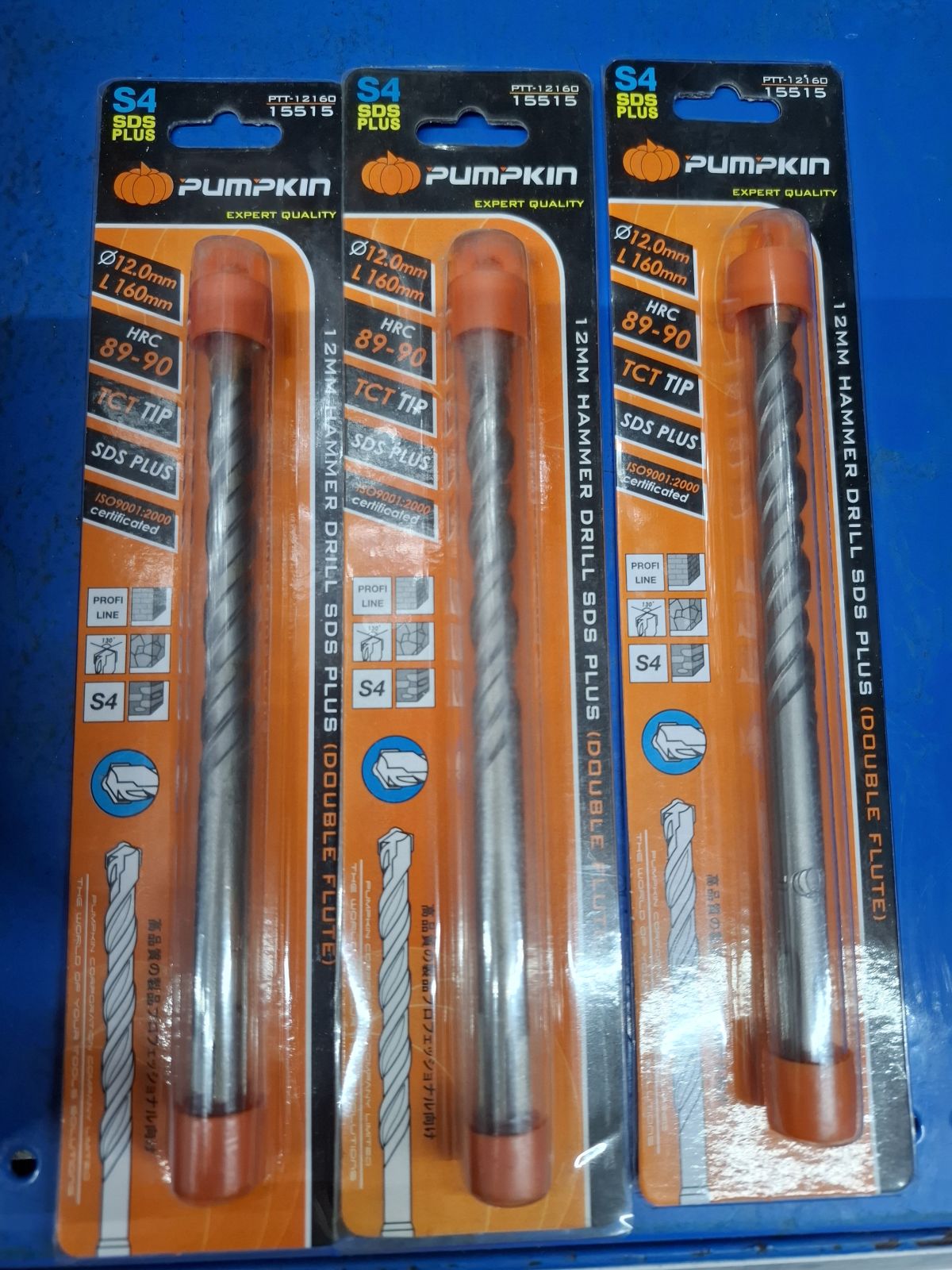 15515 ดอกสว่านโรตารี่ 12*160mm PUMPKIN