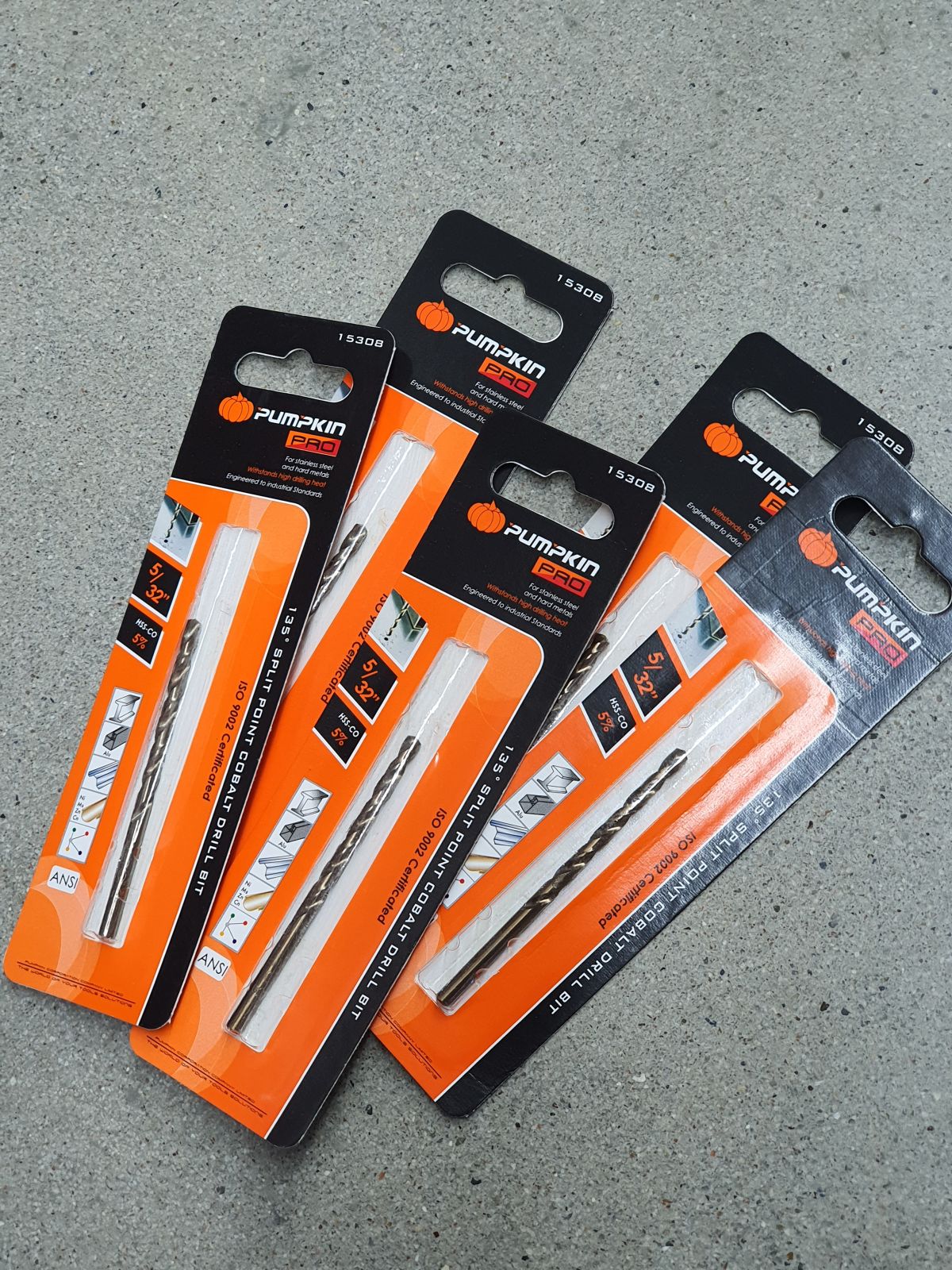 15308  ดอกสว่านเจาะเหล็ก โคบอลด์ 5/32" PUMPKIN