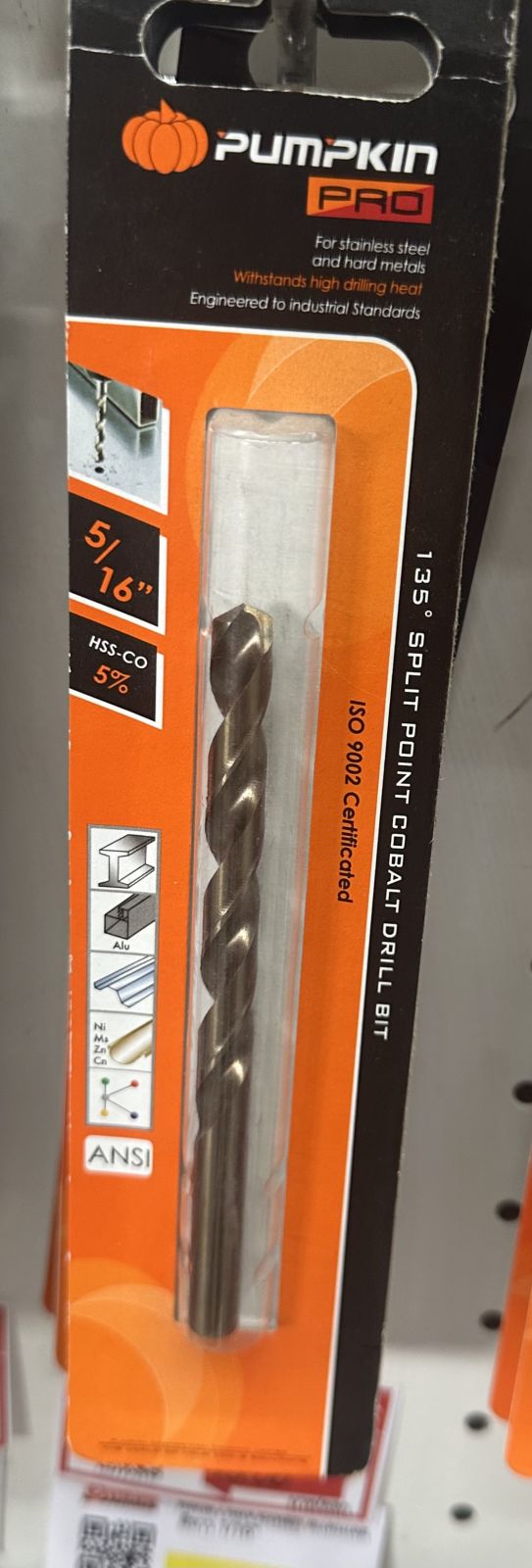 15318  ดอกสว่านเจาะเหล็ก โคบอลด์ 5/16" PUMPKIN