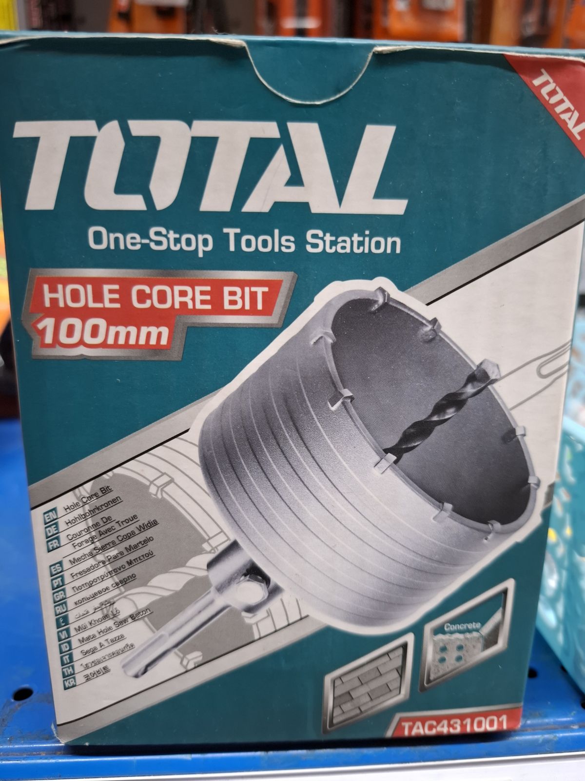 โฮลซอเจาะคอนกรีต TOTAL ขนาด 100 มิล TAC-431001