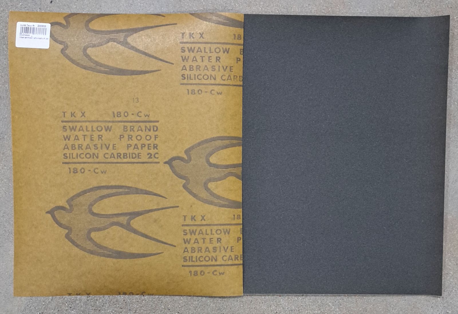 กระดาษทรายน้ำ นกนางแอ่น # 180