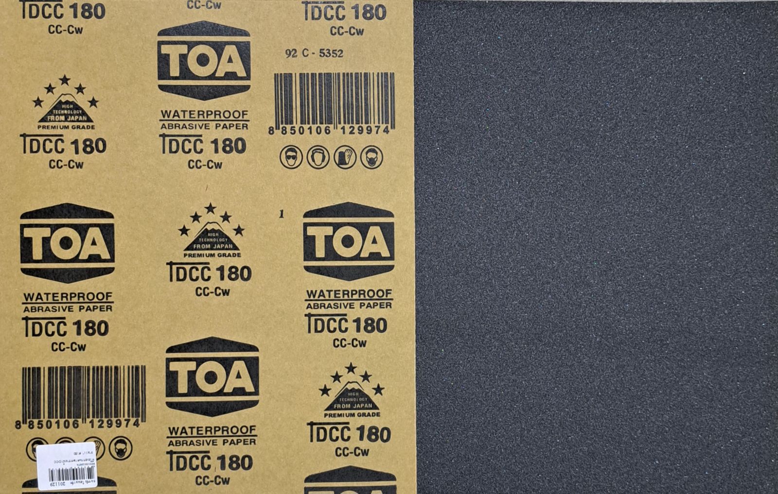 ทีโอเอกระดาษทรายน้ำDCC 9"x11"  #180