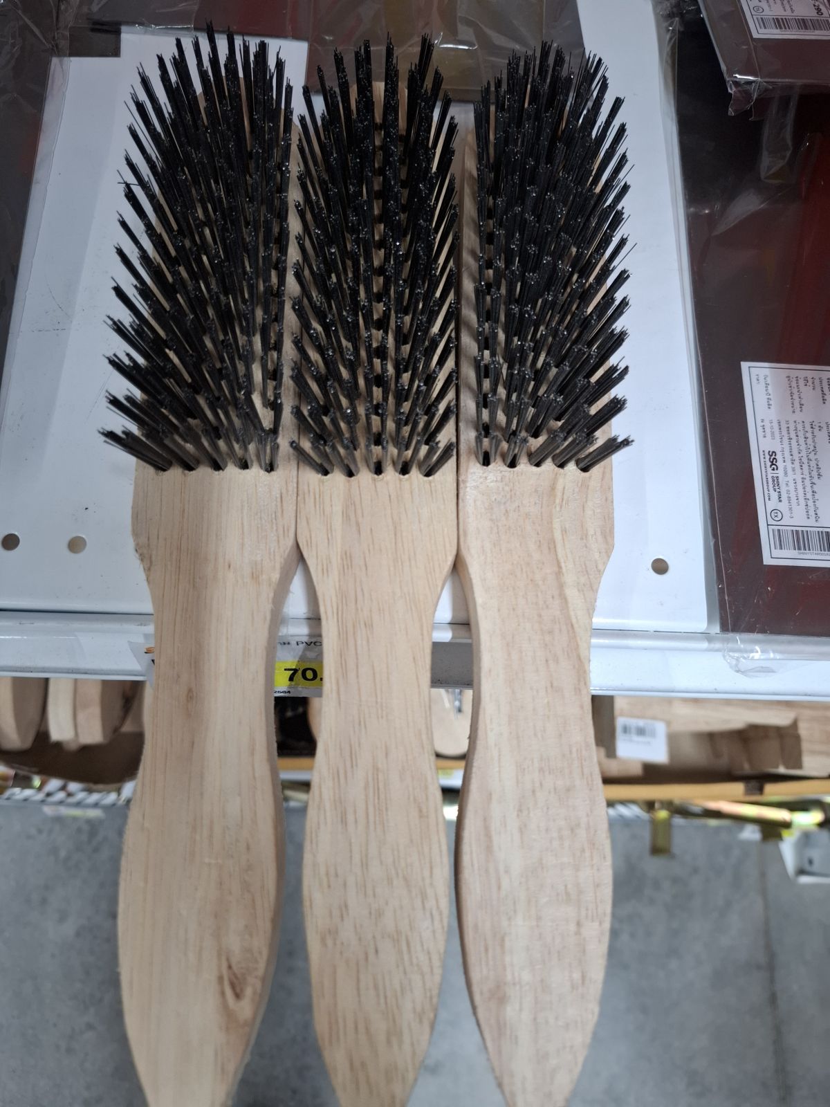 แปรงลวดเหล็กตราสมอ/ตรากุหลาบ 5 แถว