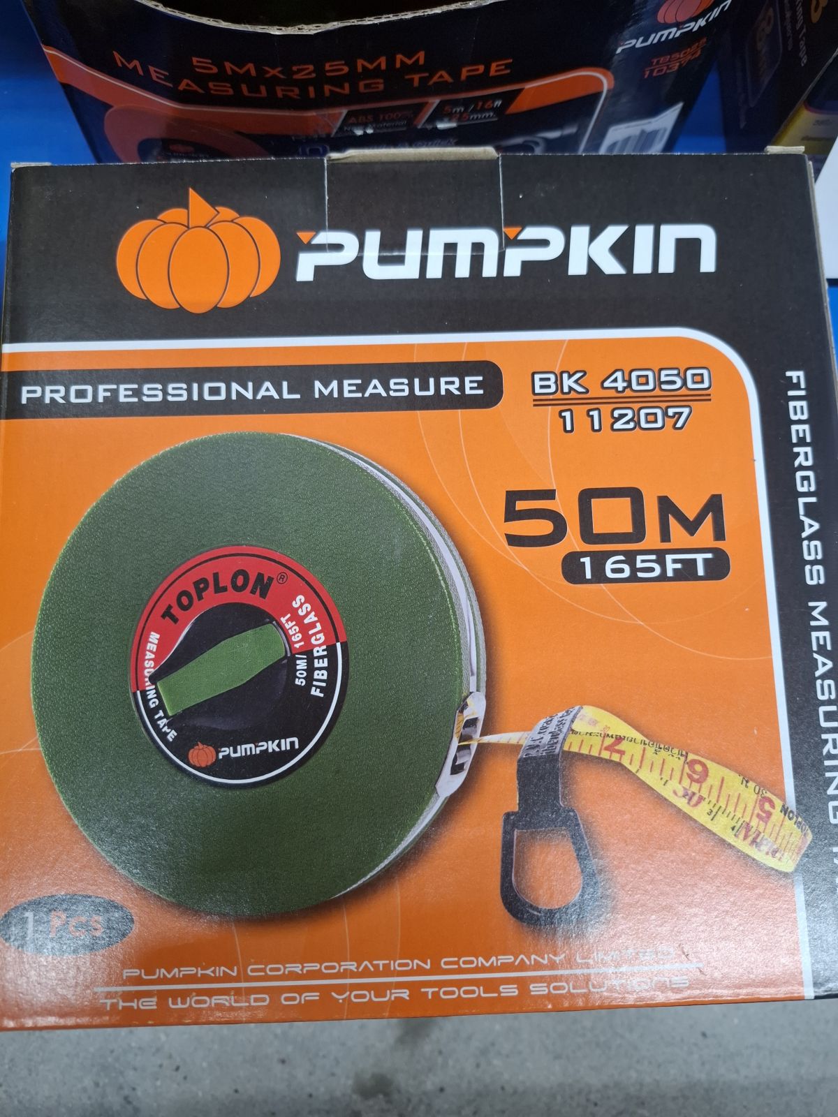 11207 เทปวัดที่ ท็อปล่อน 50 m. PUMPKIN