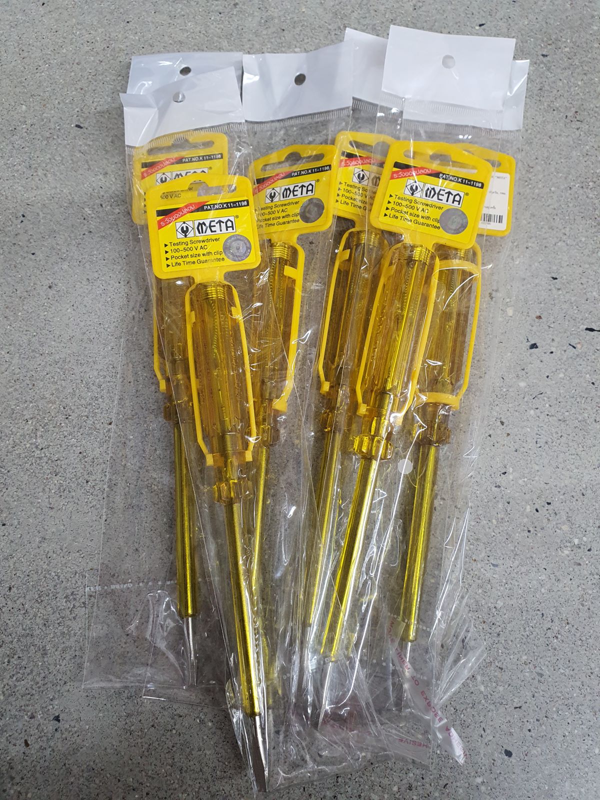 ไขควงเช็คไฟ META 4" ใหญ่ No.1198