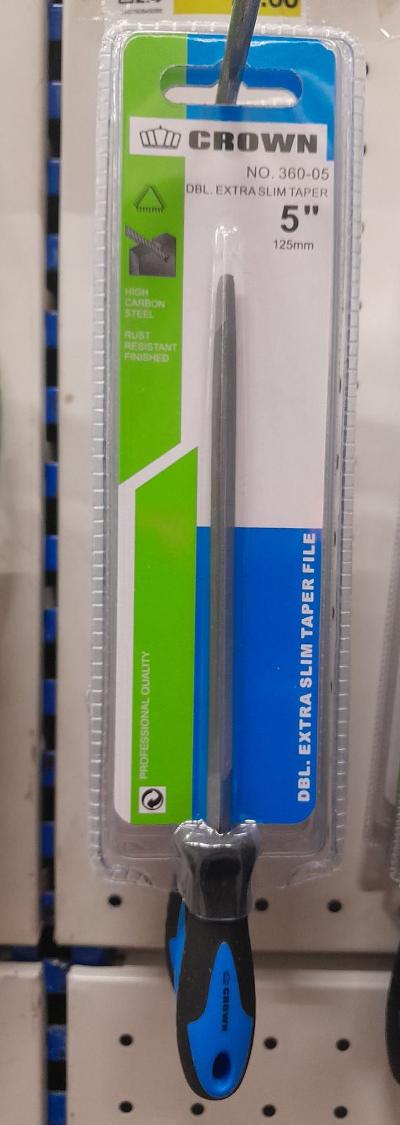 ตะไบสามเหลี่ยม 5" CROWN + ด้าม อัดแผง