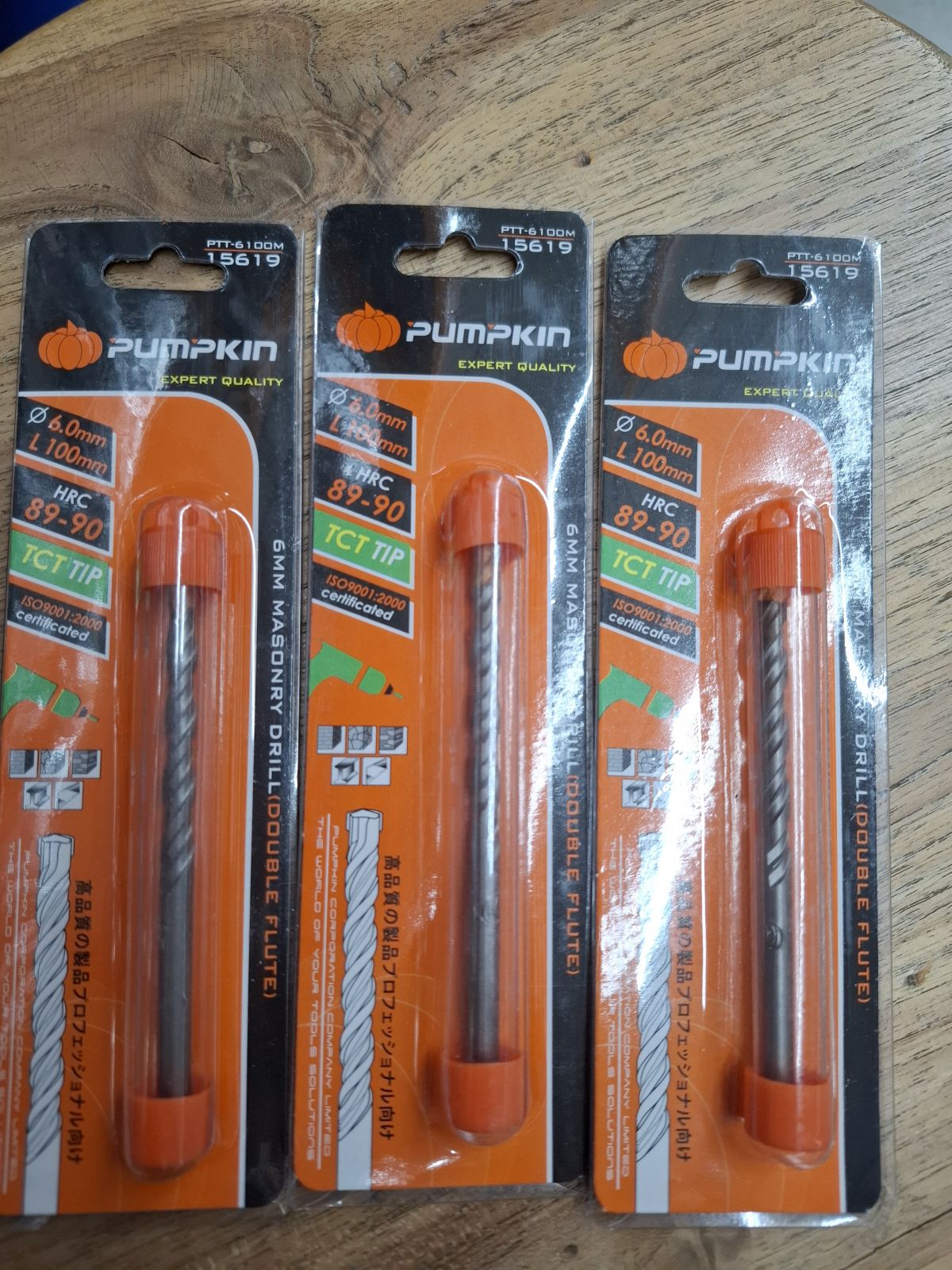 15619 ดอกสว่านเจาะปูนแกนกลม 6x100 PUMPKIN