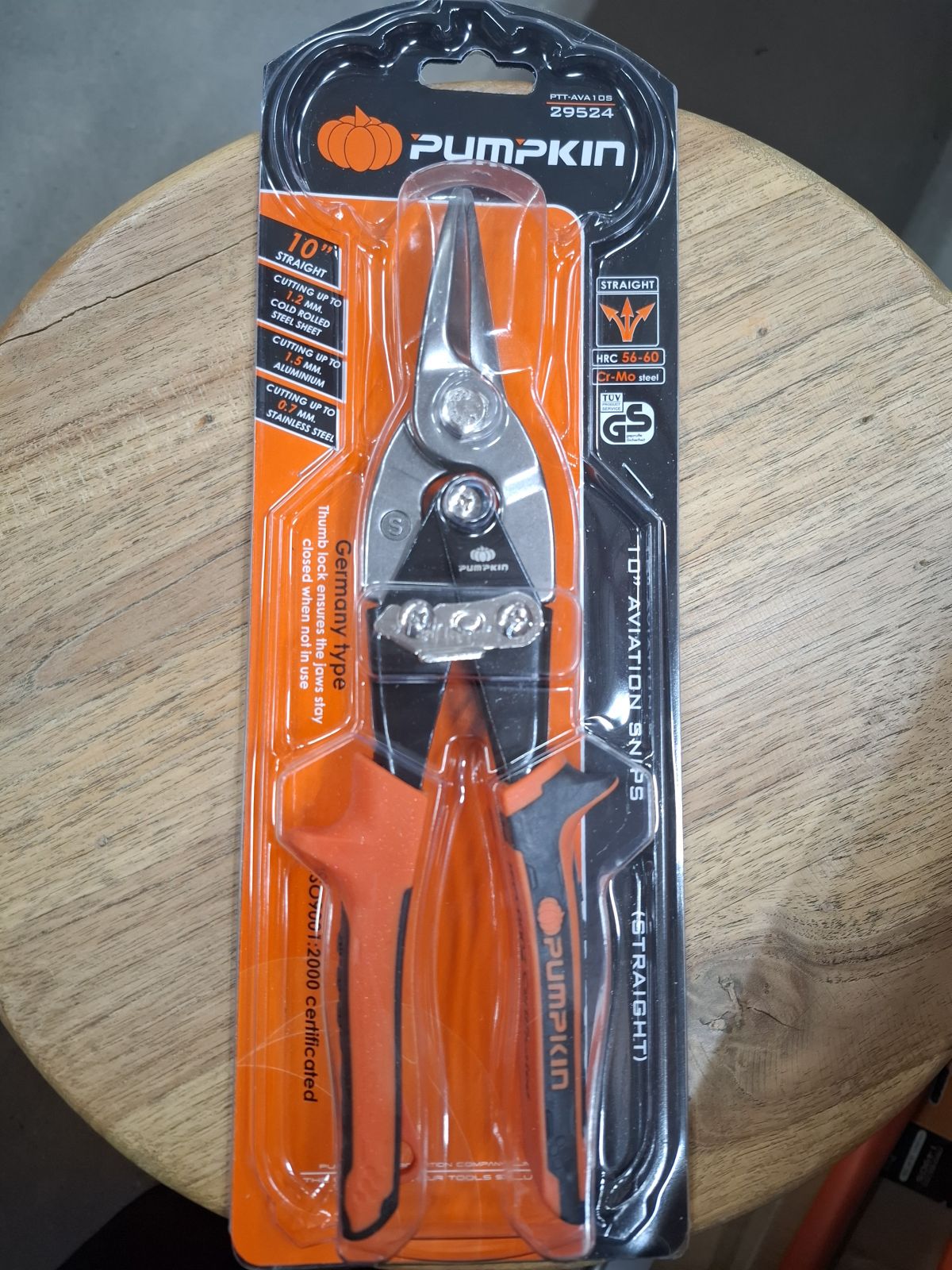 29524  กรรไกรตัดเหล็กแผ่น ปากตรง PUMPKIN 10"