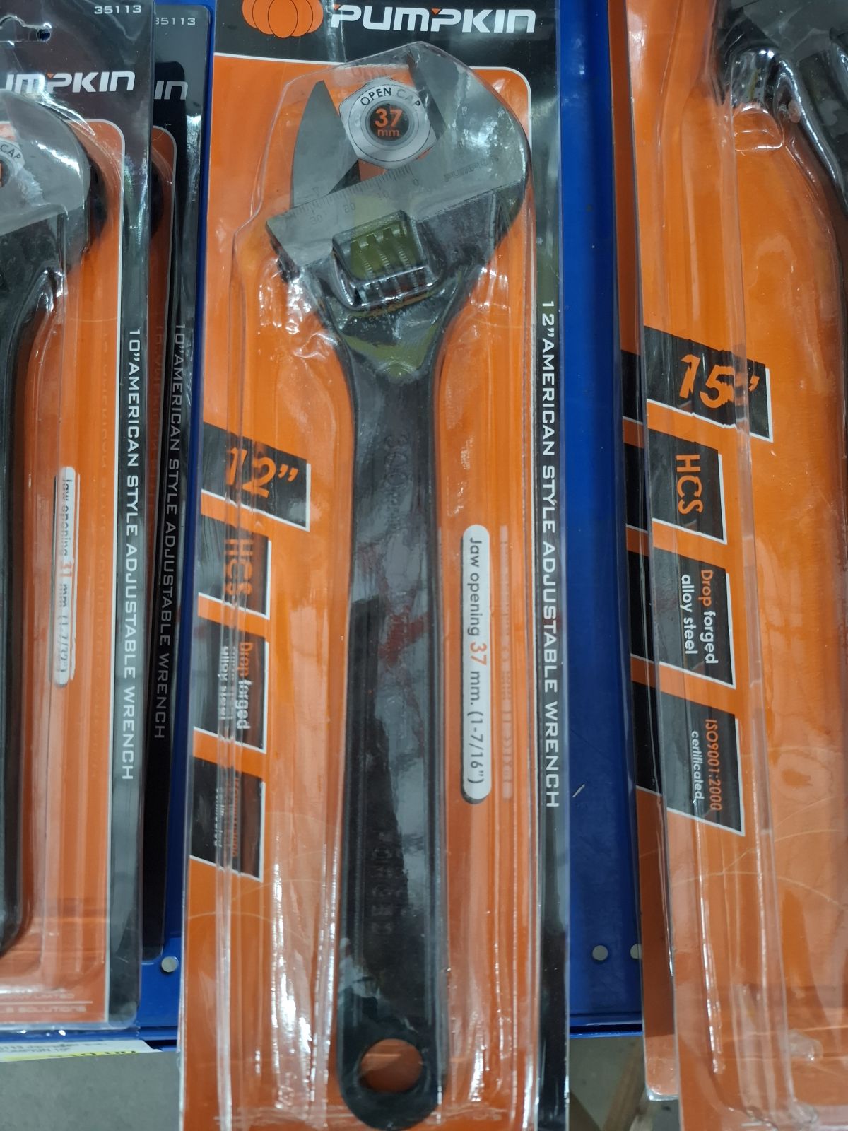 35114 ประแจเลื่อน ชุบดำ PUMPKIN 12"