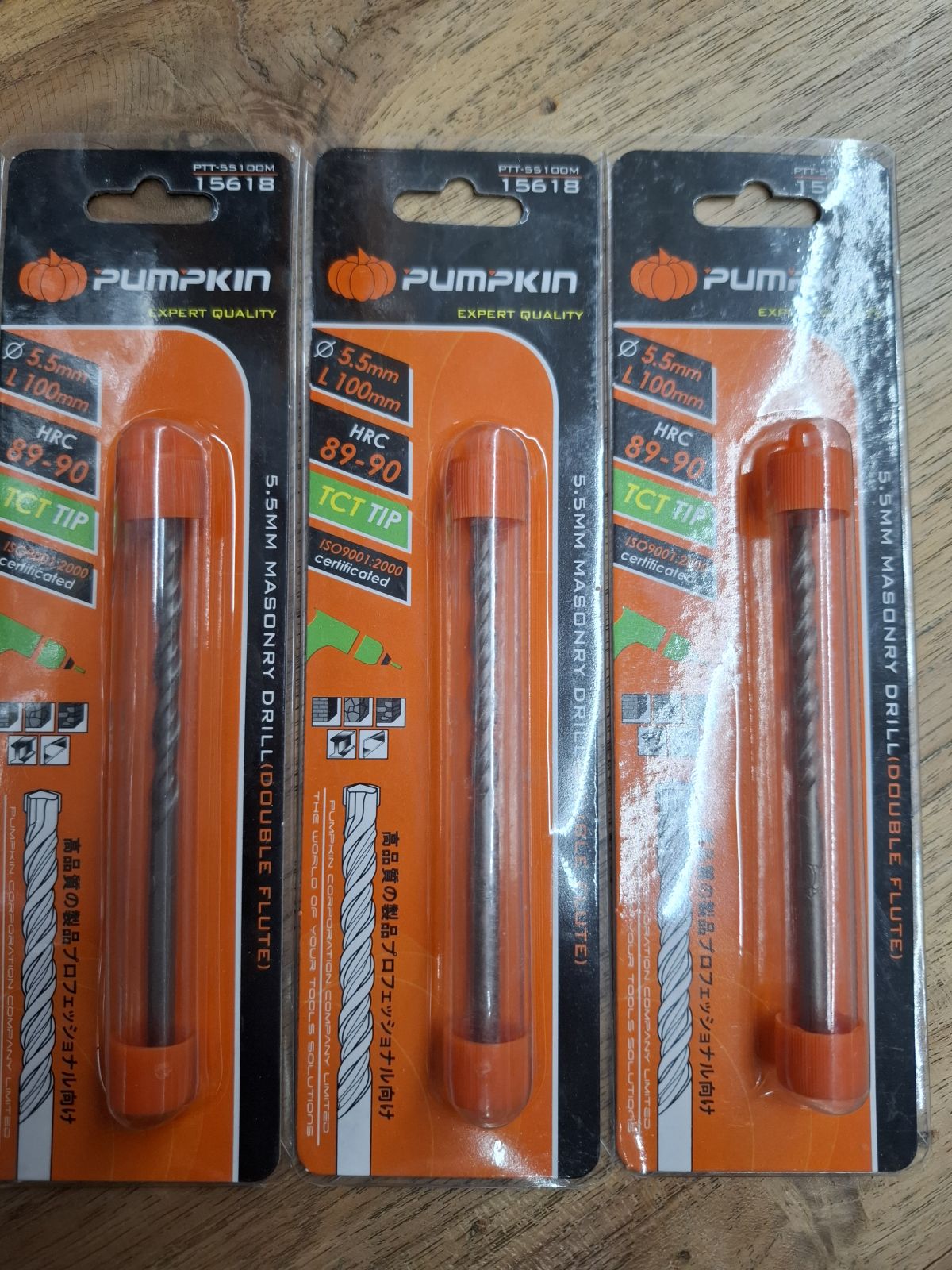 15618  ดอกสว่านเจาะปูนแกนกลม 5.5x100 PUMPKIN