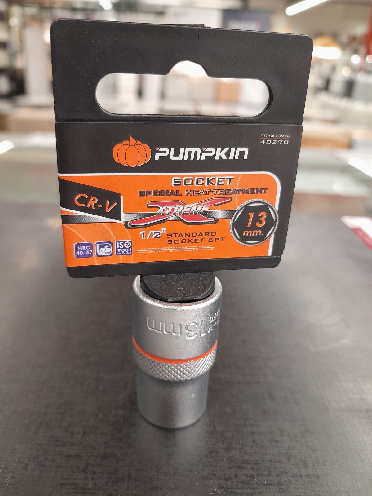 40270 ลูกบล็อกสั้น  6pt  1/2  13mm  PUMPKIN