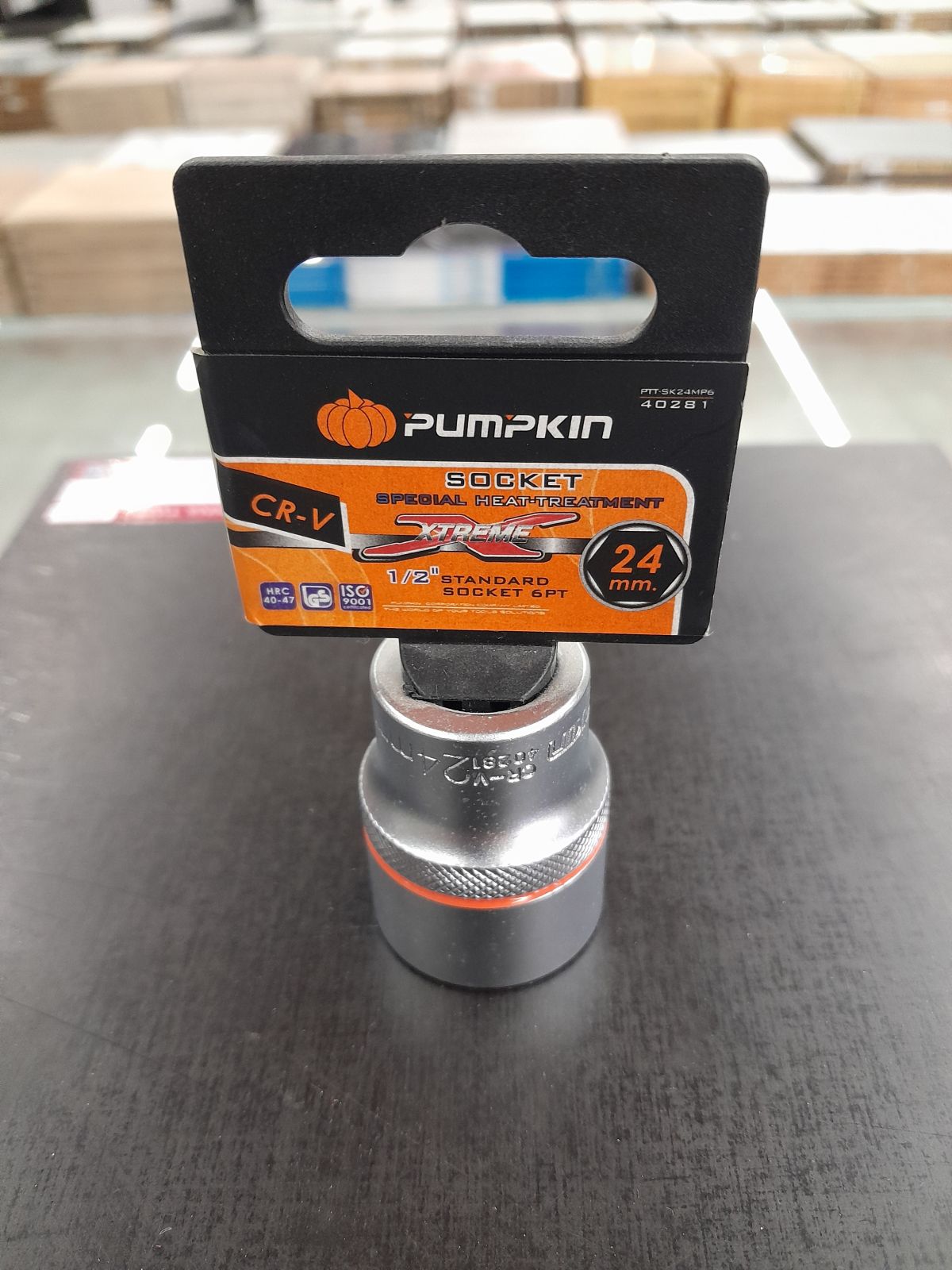 40281 ลูกบล็อกสั้น  6pt  1/2 24mm  PUMPKIN