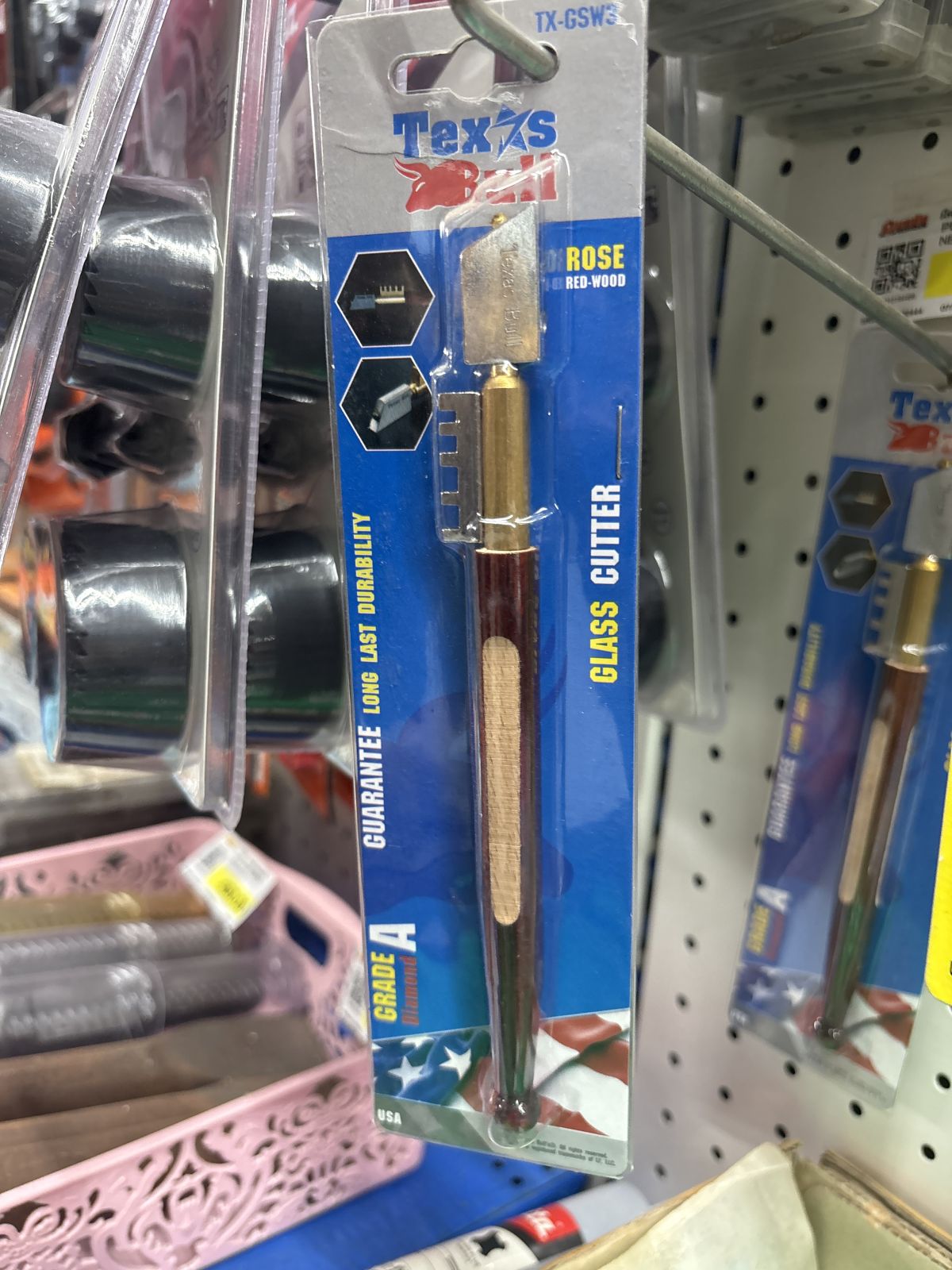 มีดกรีดกระจกหัวเพชร PUMPKIN ด้ามไม้แดง NETTO/TX-GSW3