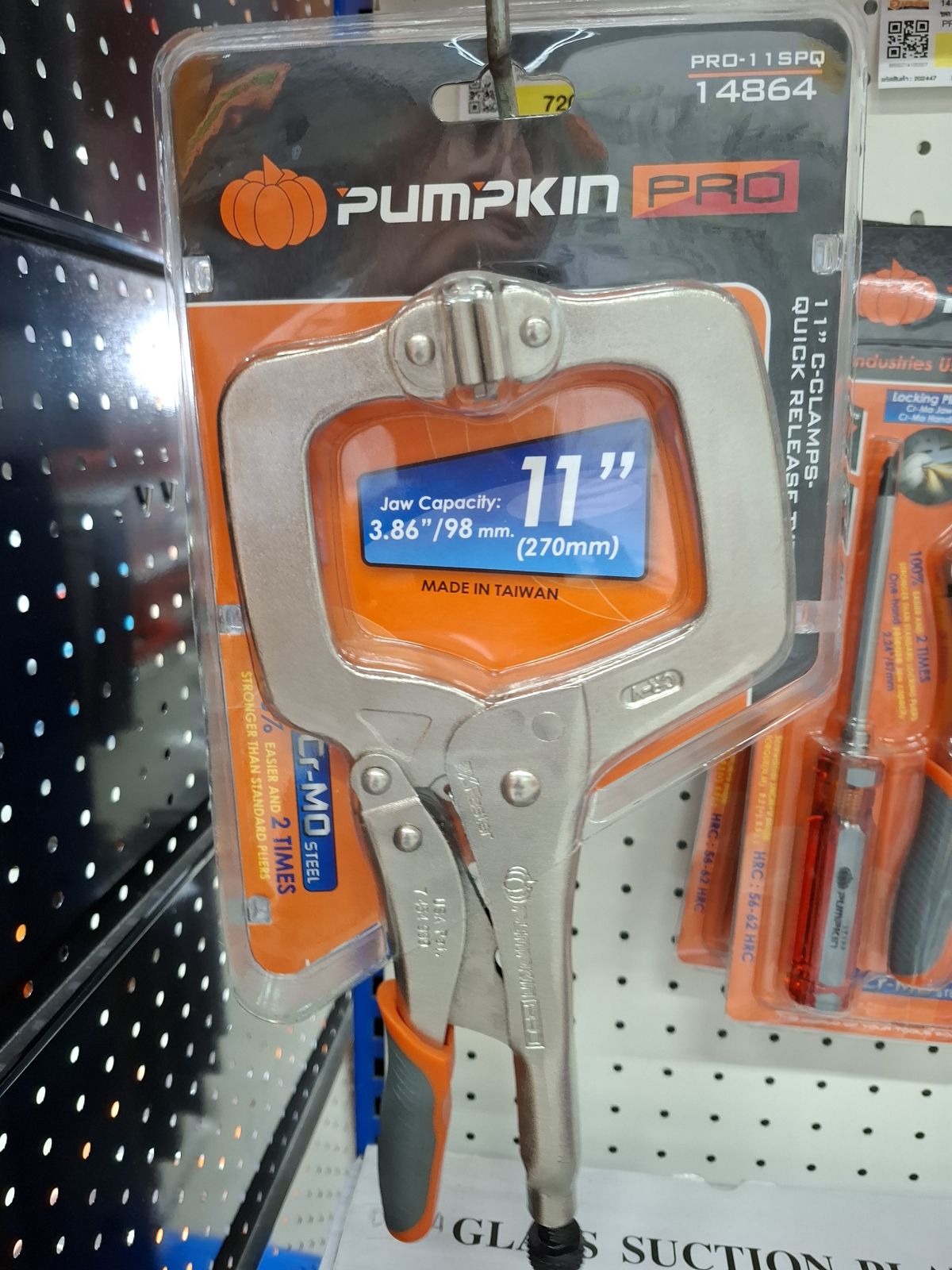 14864  คีมล็อกตัวซี(แผ่นหนีบ)  11Quick  release PRO-11SPQ