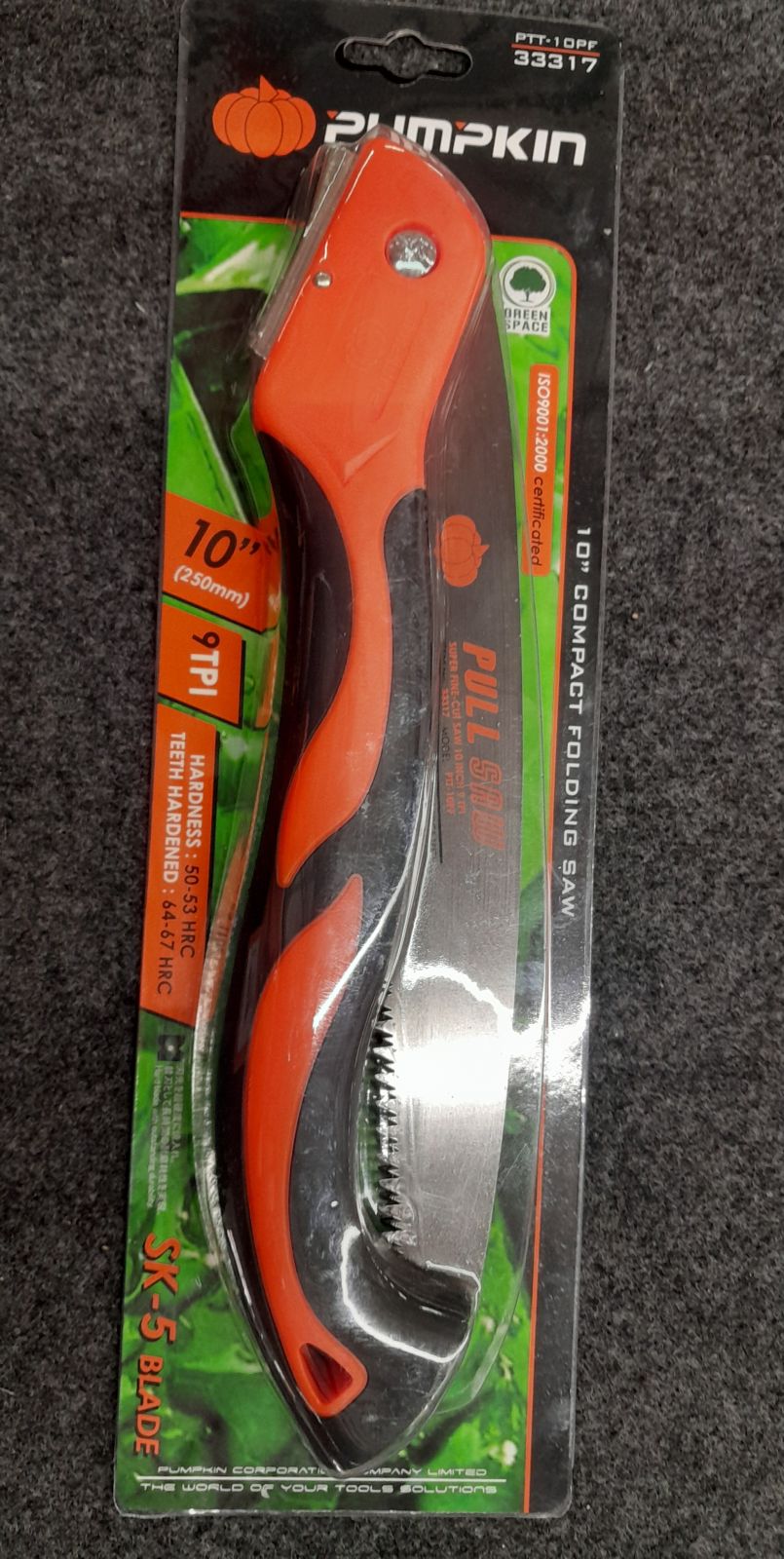 33317 เลื่อยตัดกิ่งไม้พูลซอพับเก็บ 10" SK5 PUMPKIN PTT-10PF