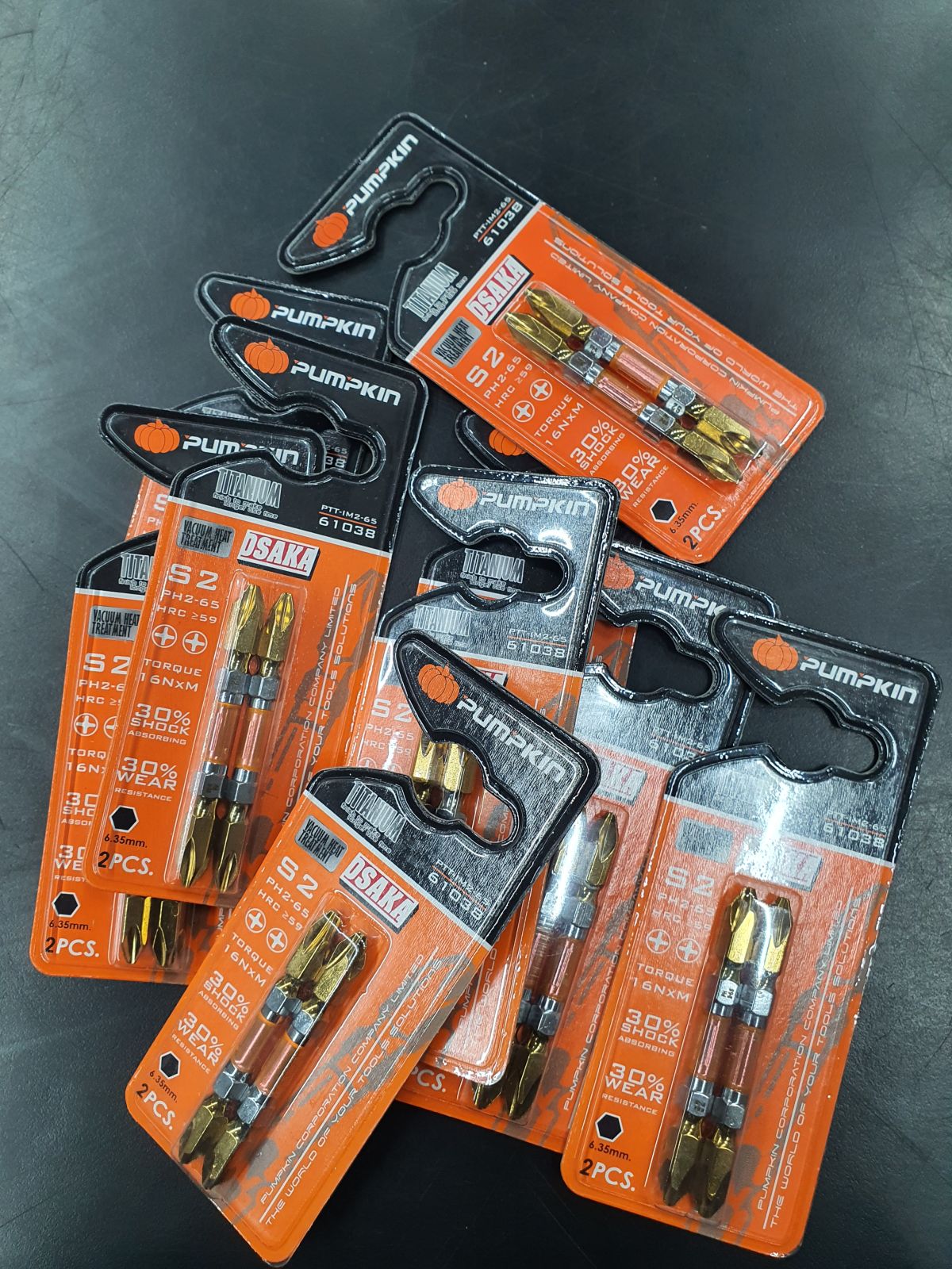 61038 ดอกไขควงลมโอซาก้า S2 ลดแรงกระแทก PH2-65 IMPACT PUMPKIN