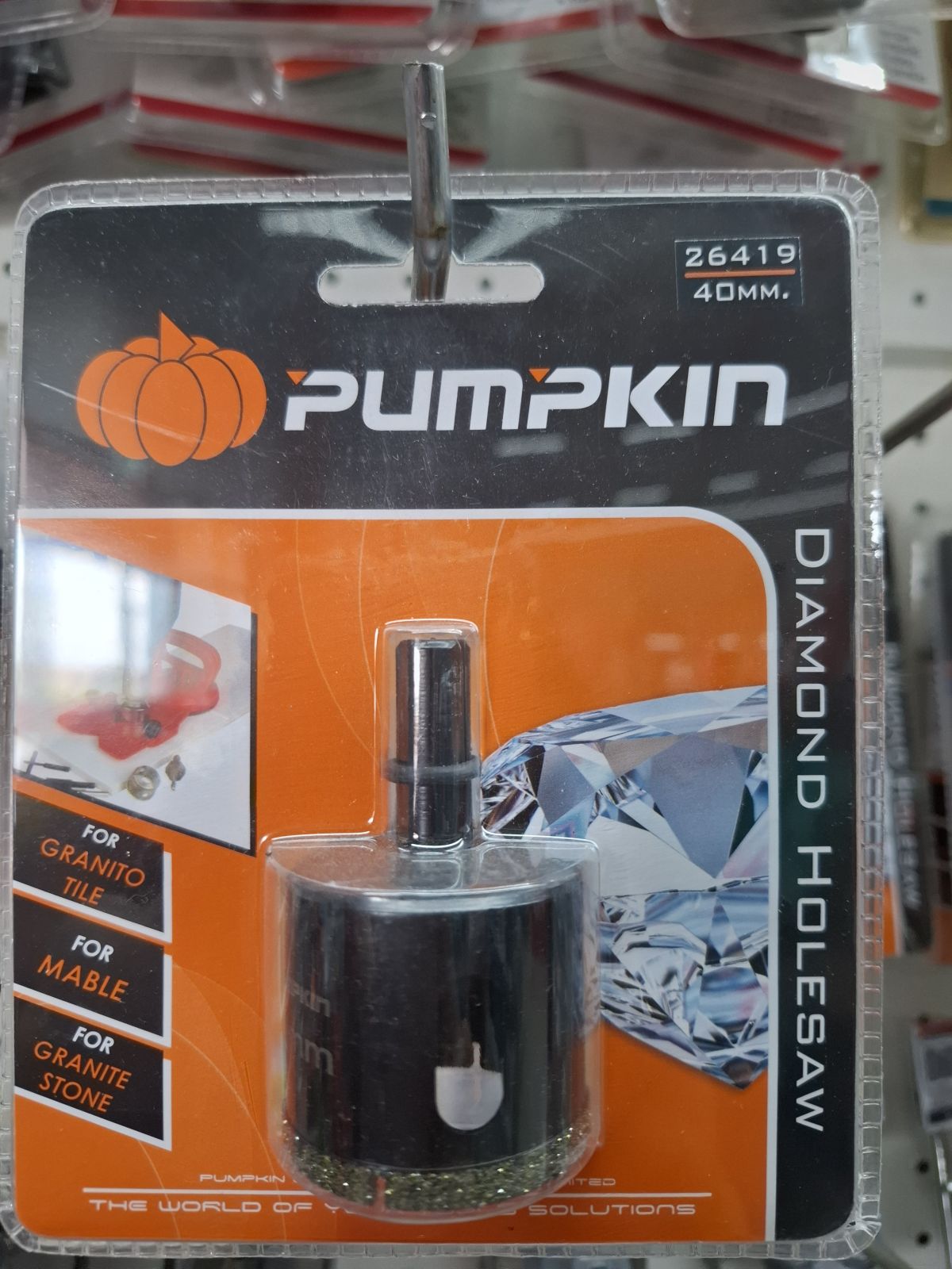 26419  ดอกโฮลซอเพชรเจาะแกรนนิตโต้  40 มม. PUMPKIN   