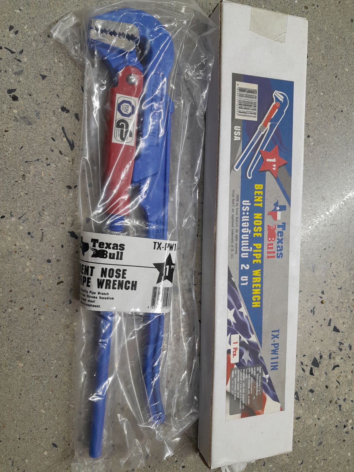 TX-PW1IN ประแจจับแป๊บ 2 ขา 1" TEXAS BULL 