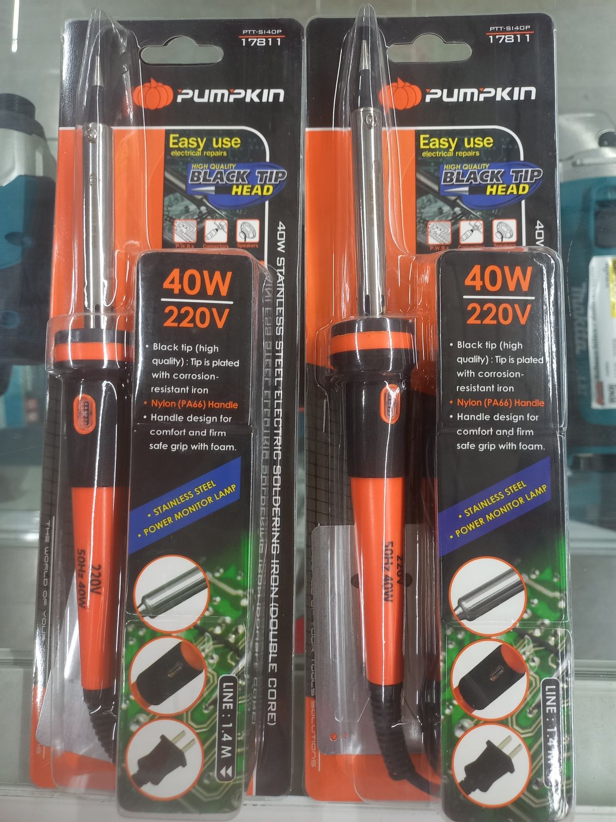 17811 หัวแร้งไฟฟ้าแบบปากกา PUMPKIN PTT-SI40P