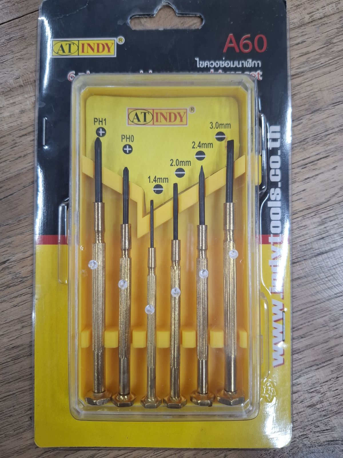 A60 ไขควงซ่อมนาฬิกา 6 ตัว/ชุด  AT INDY