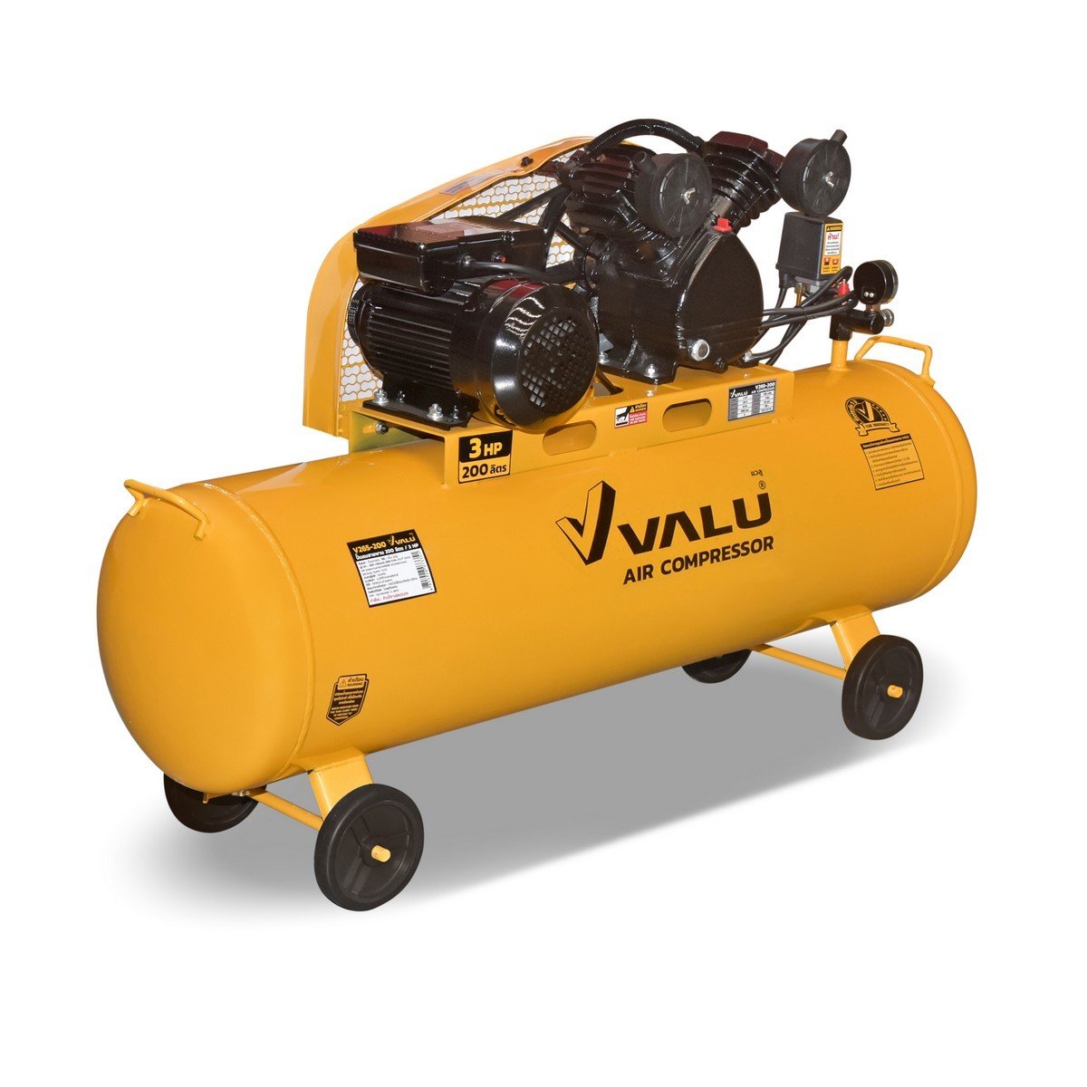 ปั๊มลมสายพาน 3HP VALU 2065-200 200L