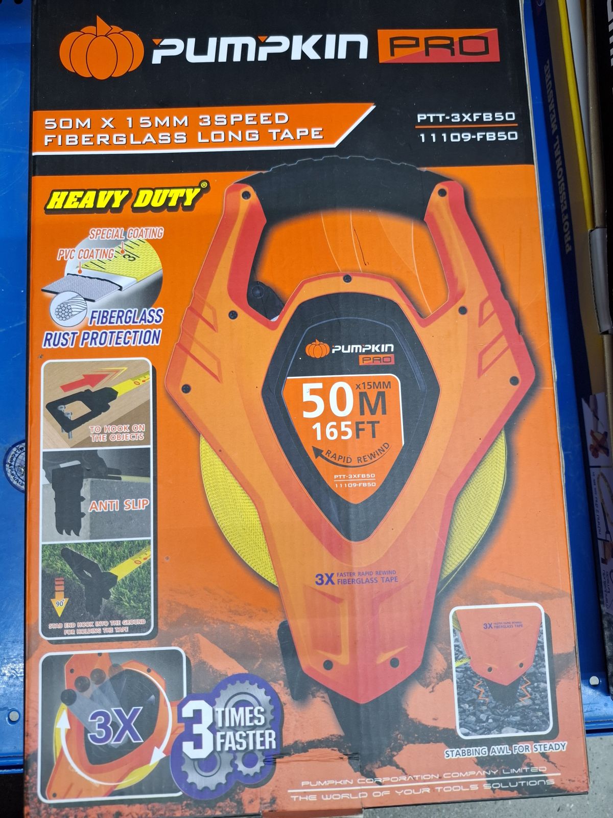 11109-FB50 เทปวัดที่ 50 ม. PUMPKIN PRO PTT-3XFB50