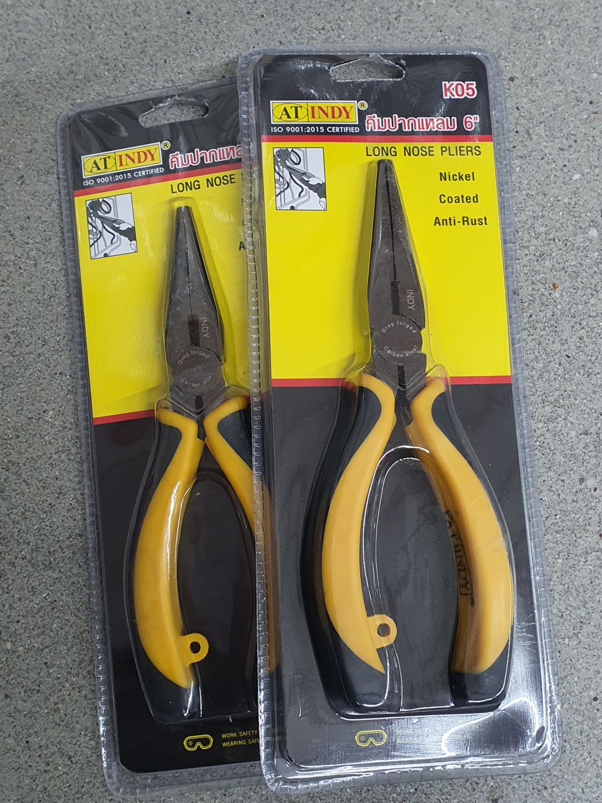 K05 คีมปากแหลม รุ่น K  6 นิ้ว AT INDY