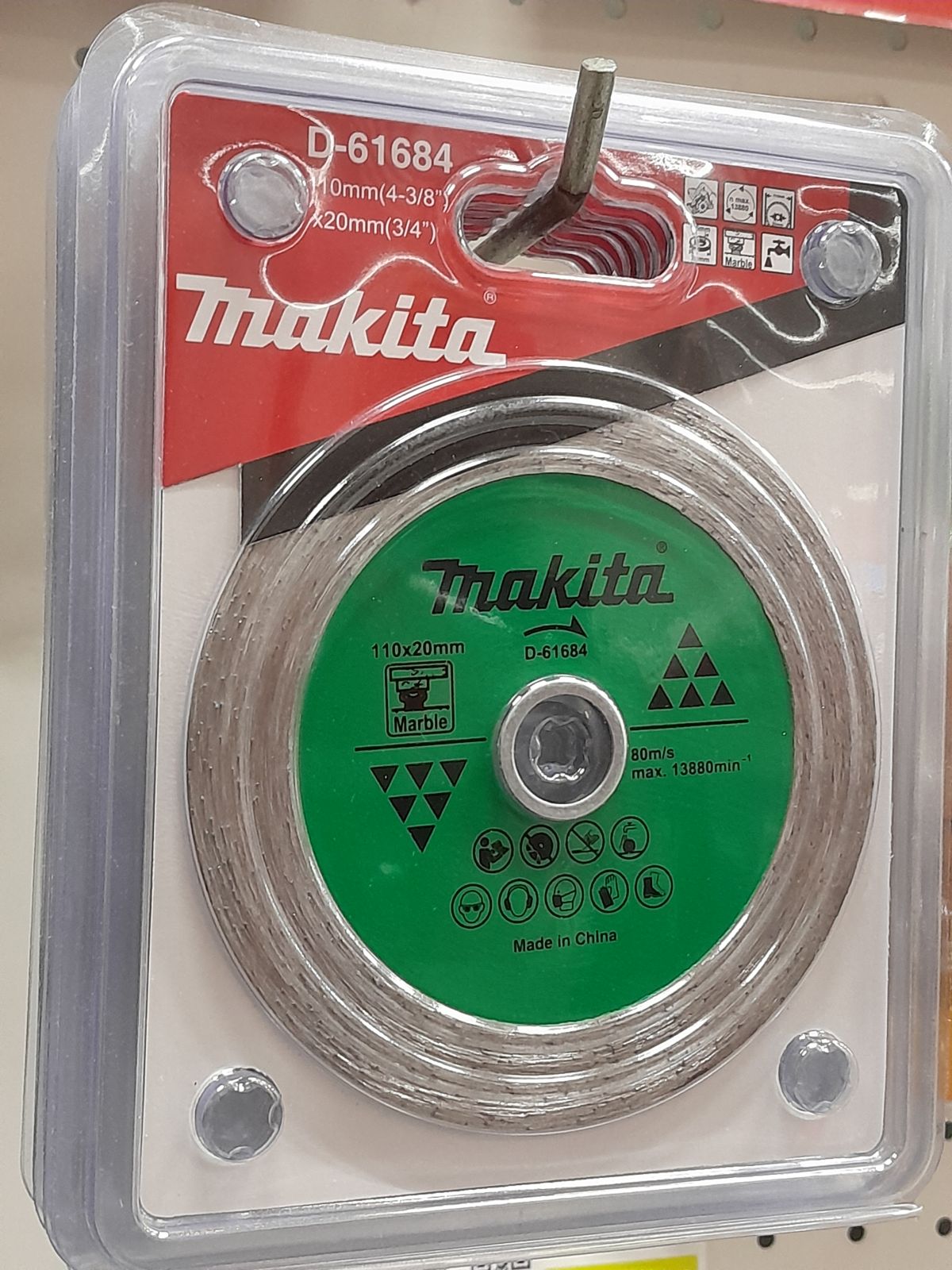 ใบตัดหินอ่อนบาง 4 นิ้ว แท้ makita น้ำ D-61684