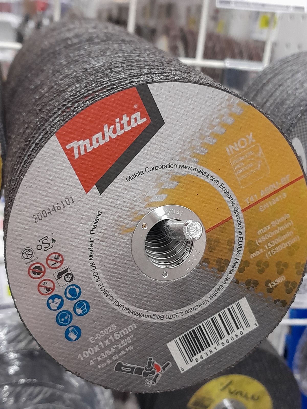 ใบตัดเหล็กบาง 4" makita 1 มิล E-03028 (A60U)