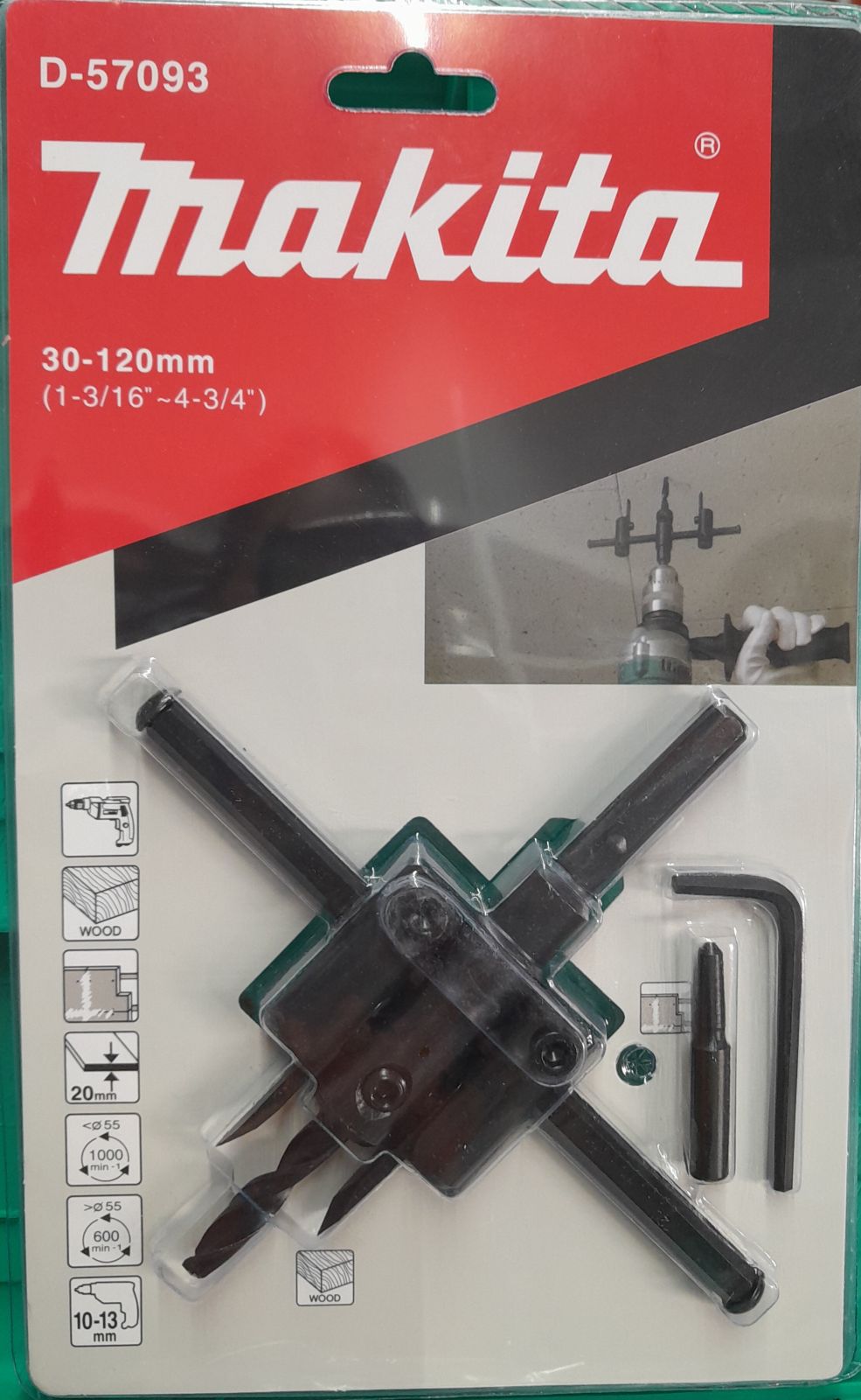 MPD-57093 โฮลซอร์เจาะฝ้า มากีต้า 30-120MM