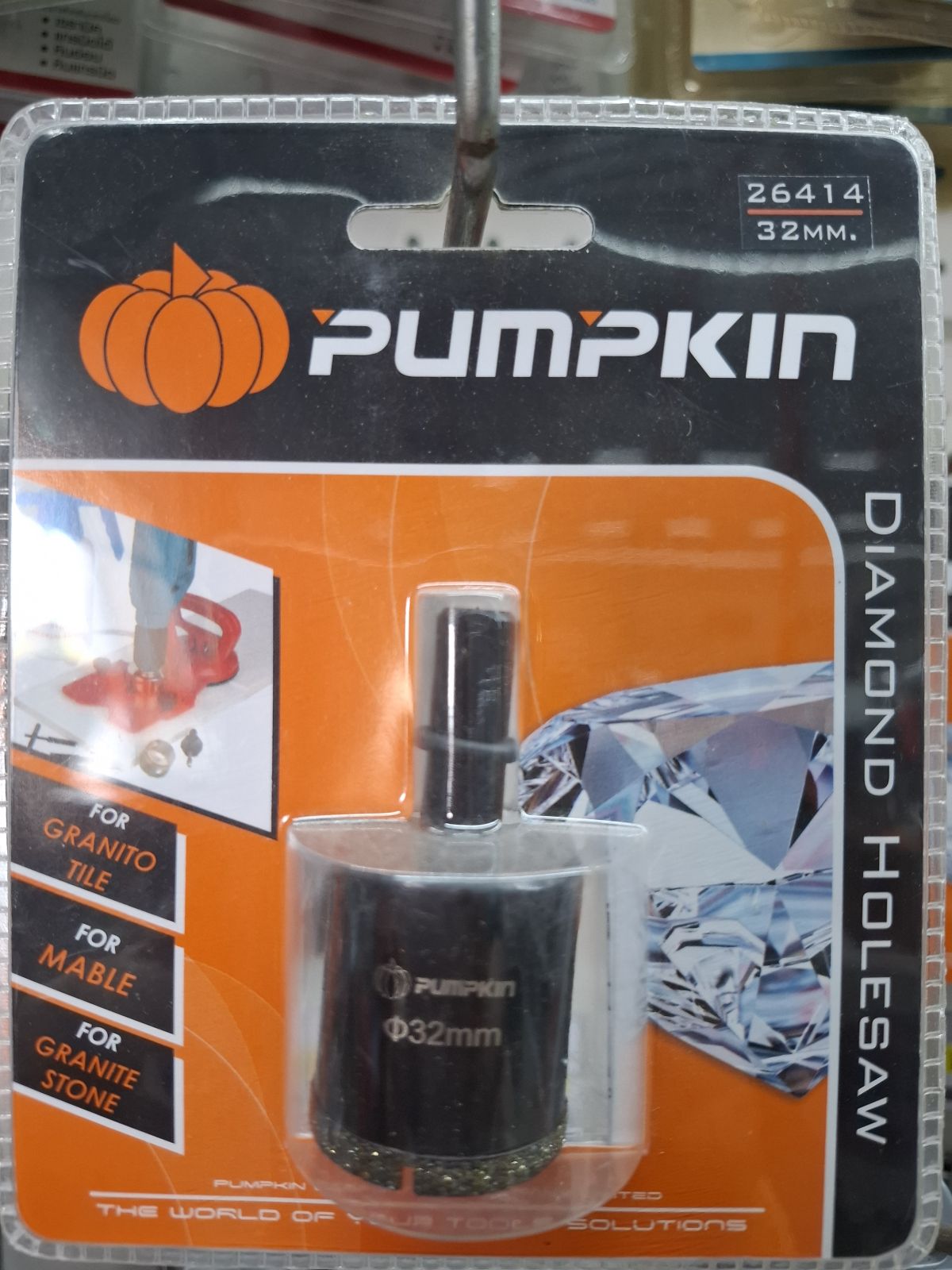 26414 ดอกโฮลซอเพชรเจาะแกรนนิตโต้  32 มม. PUMPKIN