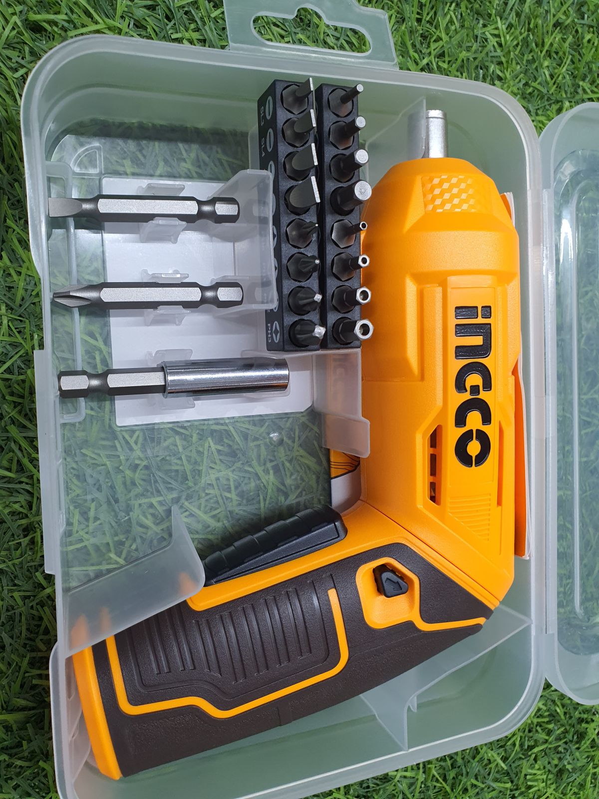 ไขควงไร้สาย INGCO 4N.M+ACC 4V-แบตในตัว (งอได้) I121-CSDLI0442