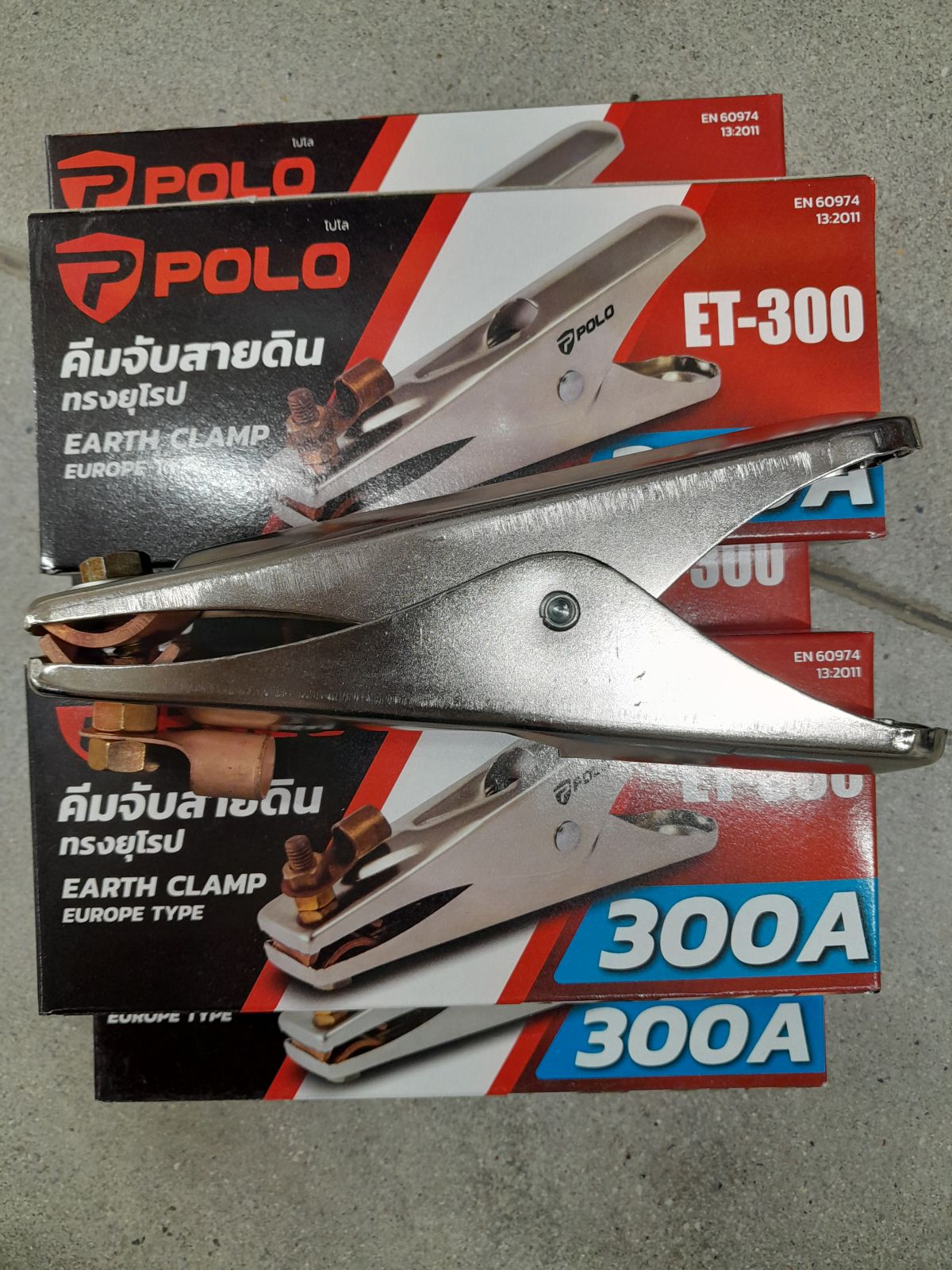 คีมจับสายดิน POLO (WELDING) ET-300 300A สายถัก P192-0350