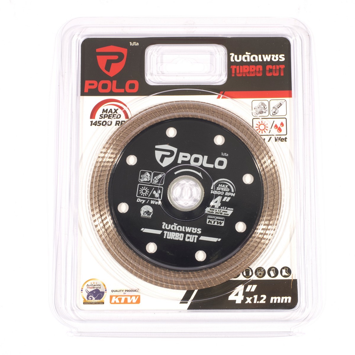 ใบเพชร 4" บาง1.2MM POLO TURBO CUT   P523-2010