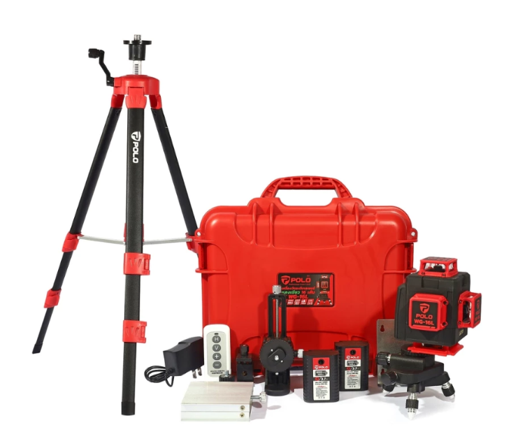เครื่องวัดระดับเลเซอร์แสงสีเขียว 16 เส้น POLO WG-16L + ขาตั้งเหล็ก 1.2M WG-16L