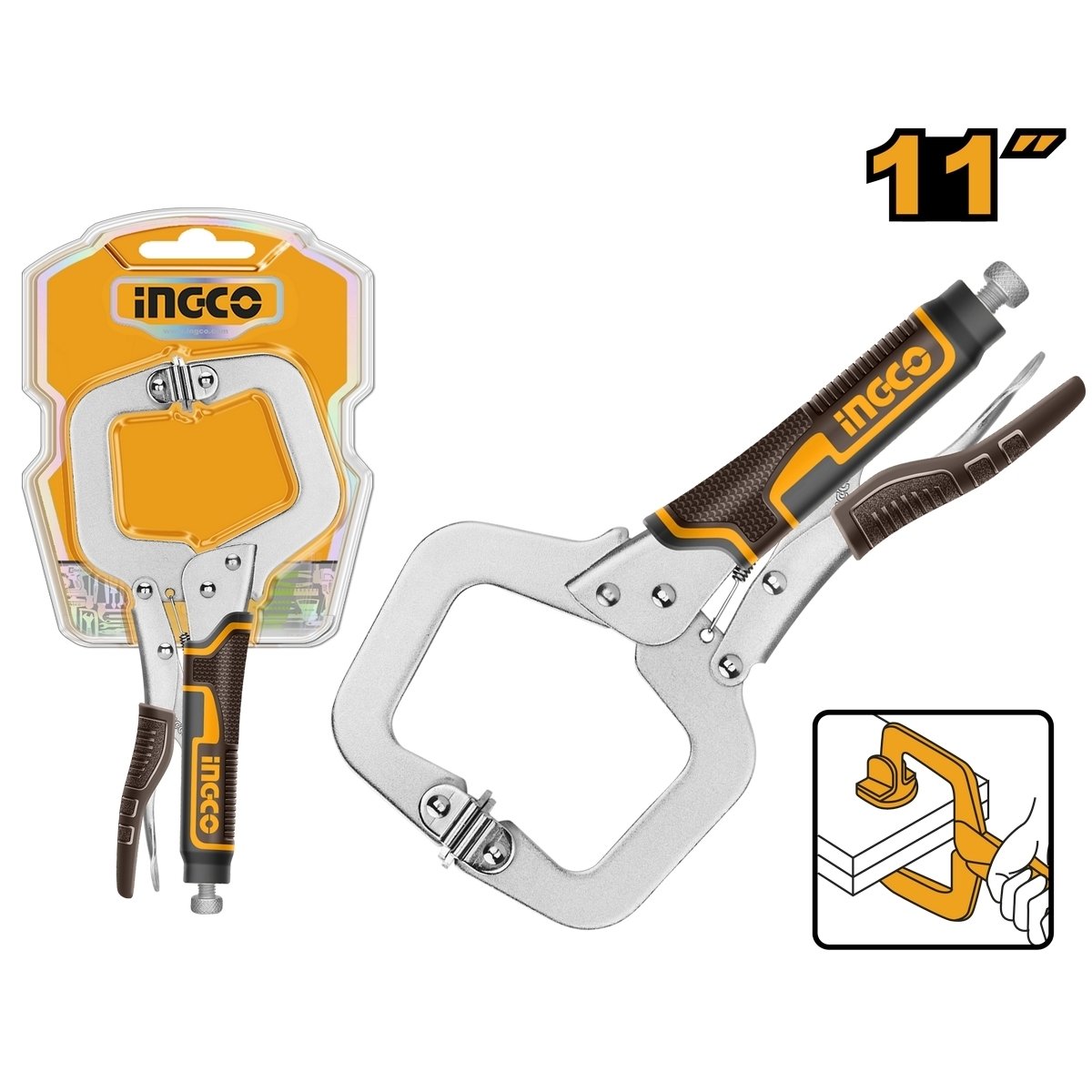 คีมล็อคตัวซี 11" INGCO I121-HCCLW0211